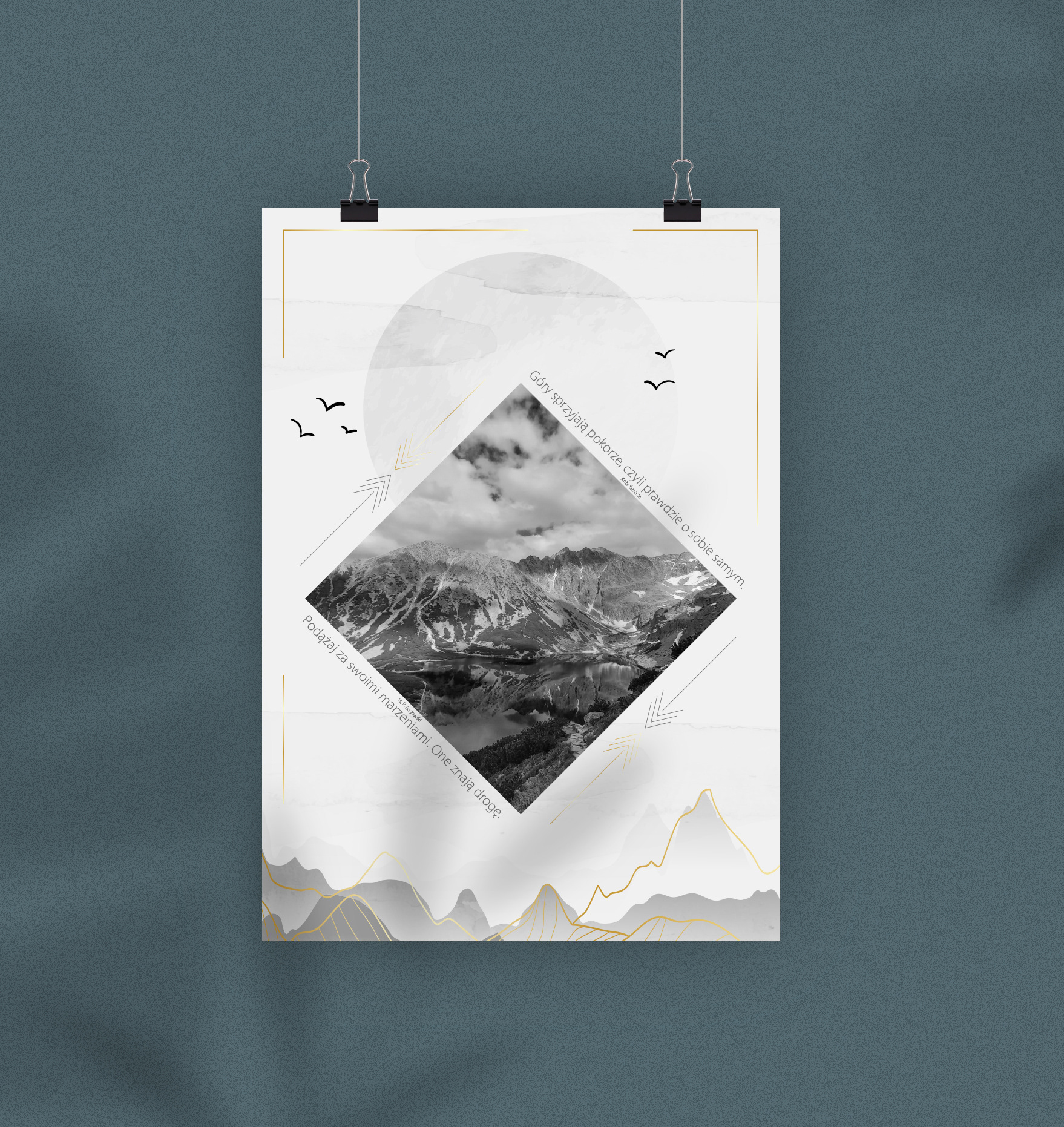 Plakat górski, projekt dla przyjaciół.