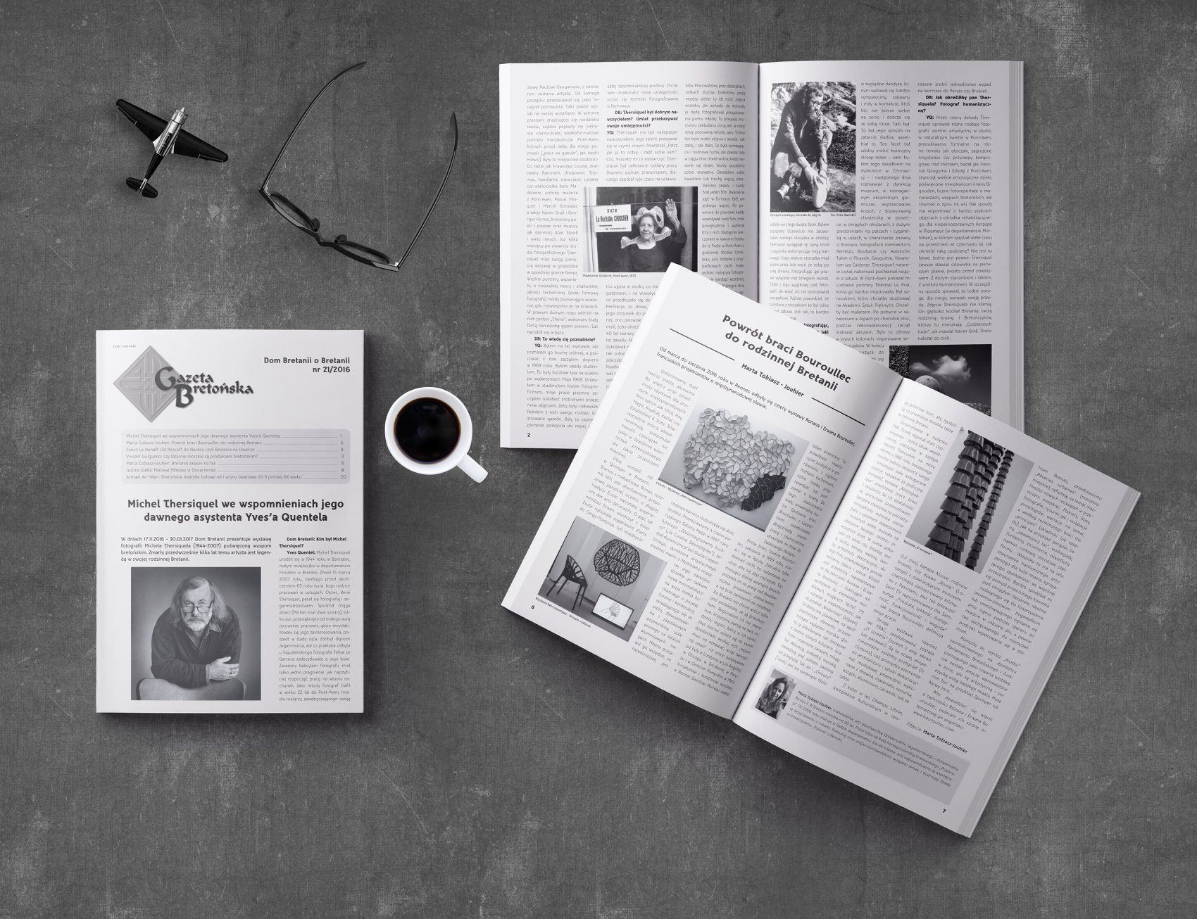 Profesjonalny skład magazynu Gazeta Bretońska dla Domu Bretanii, czasopismo