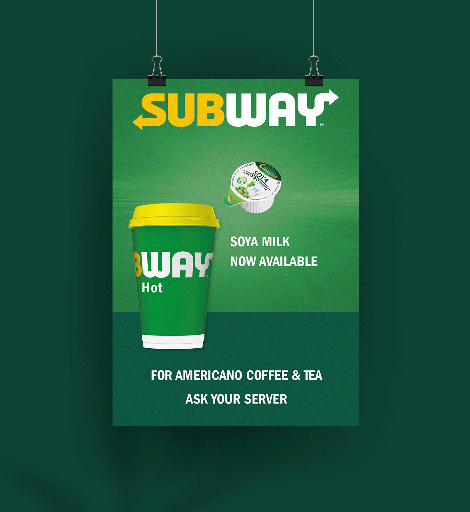 Projekt plakatu reklamowego dla mleczka sojowego