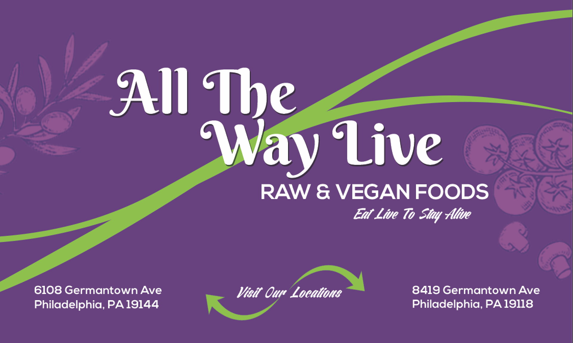Vegan Restaurant Bus Card
