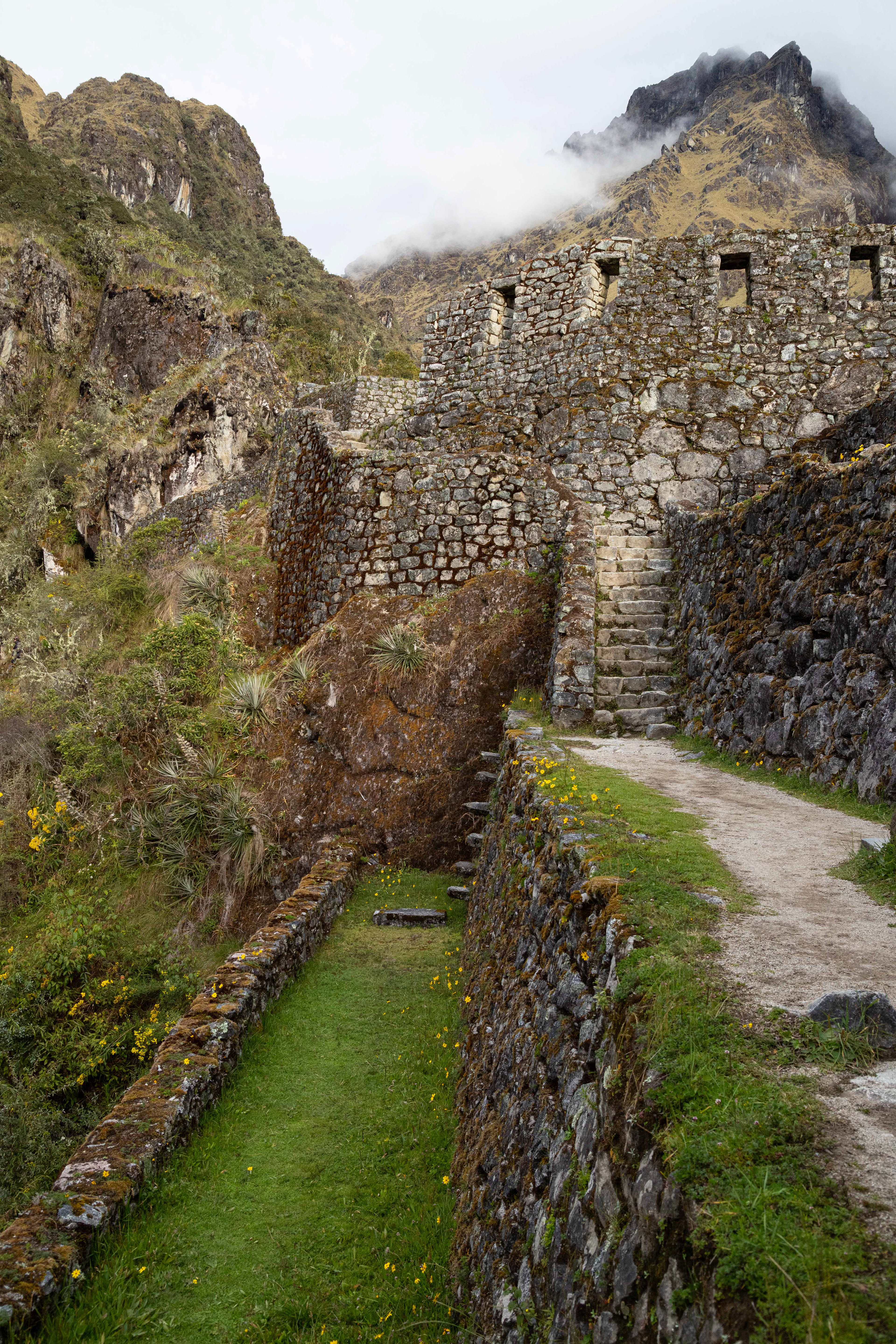 Incan ruins off the Inca Trail. Aguas Calientes, Peru.