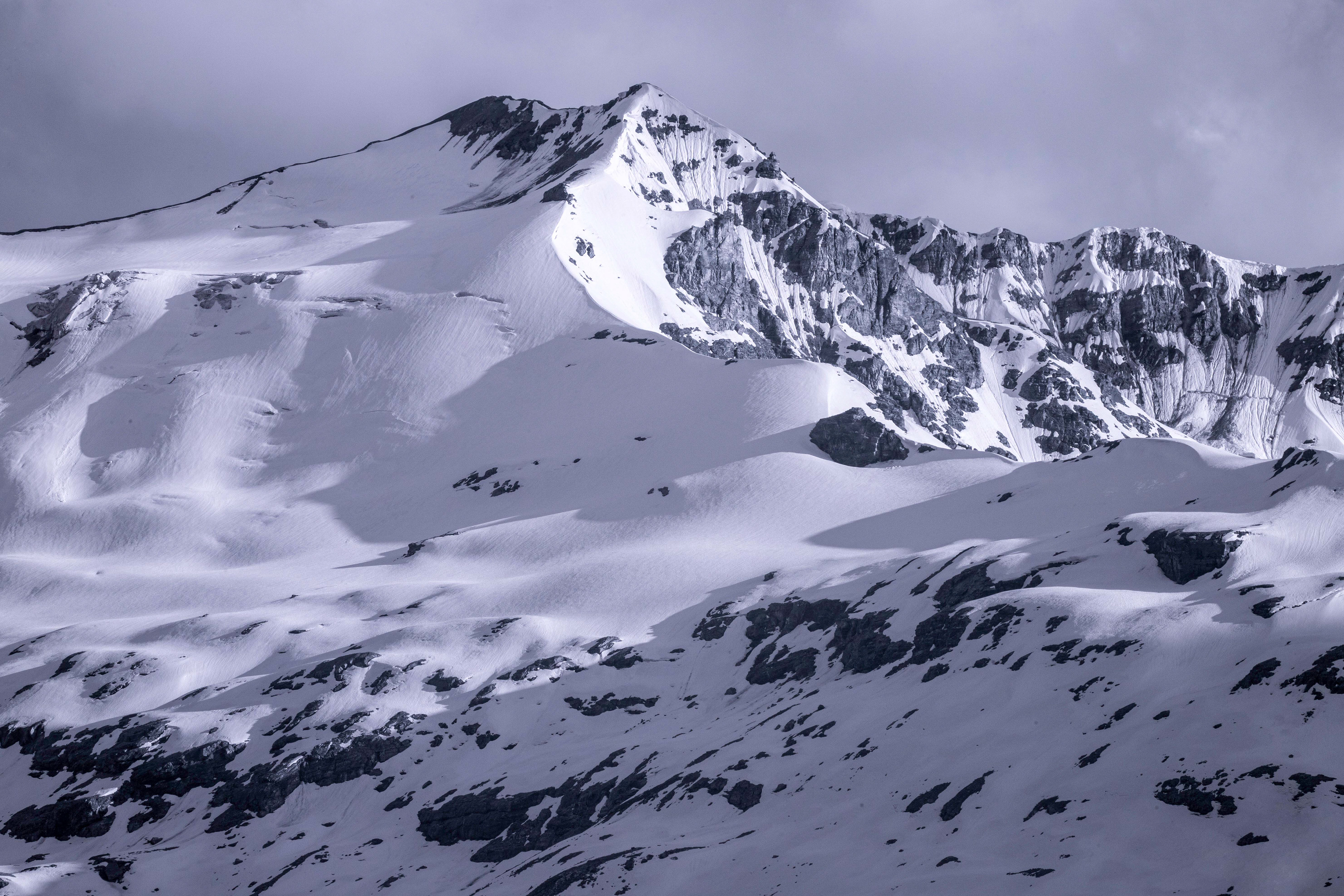 Snow, rock and shadows in infrared. Delta Range, AK.