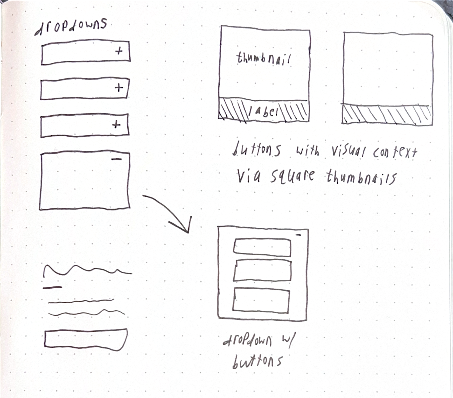 Dropdown & button library sketches