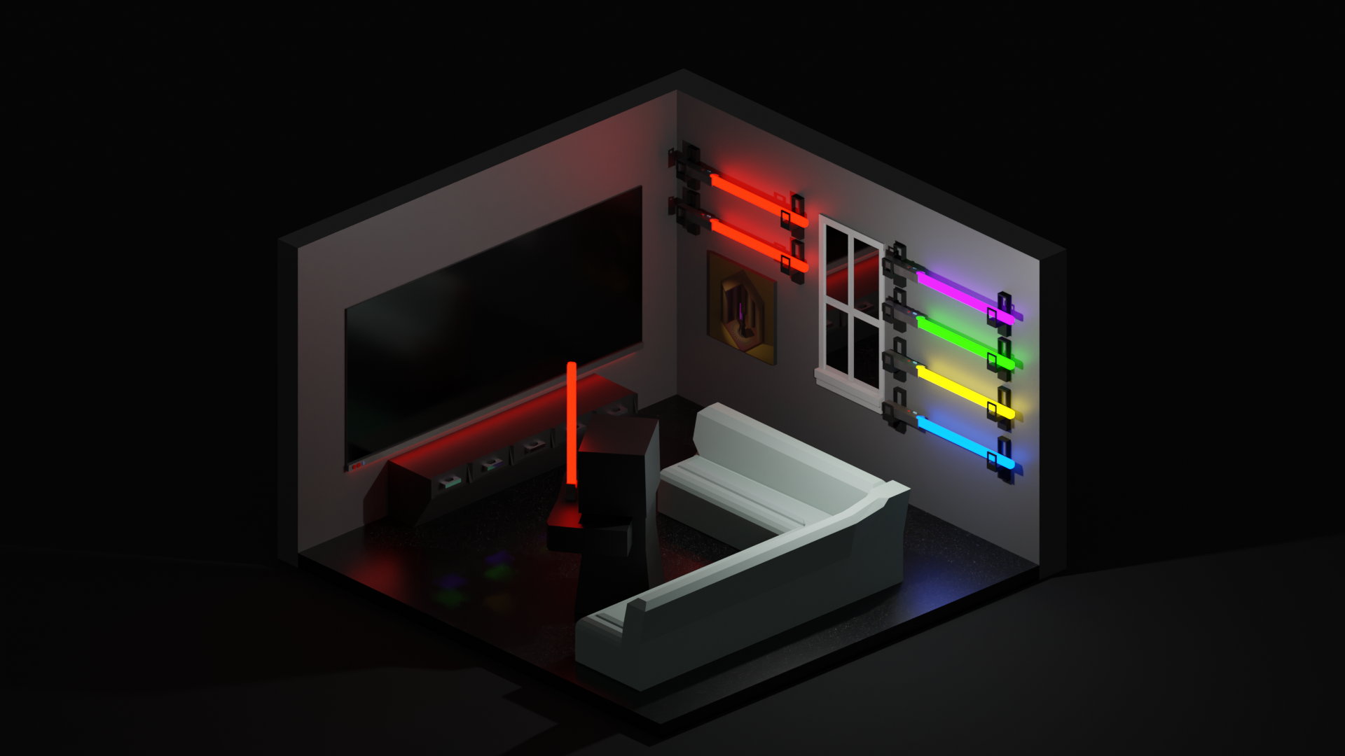 Diorama of a star wars inpired room