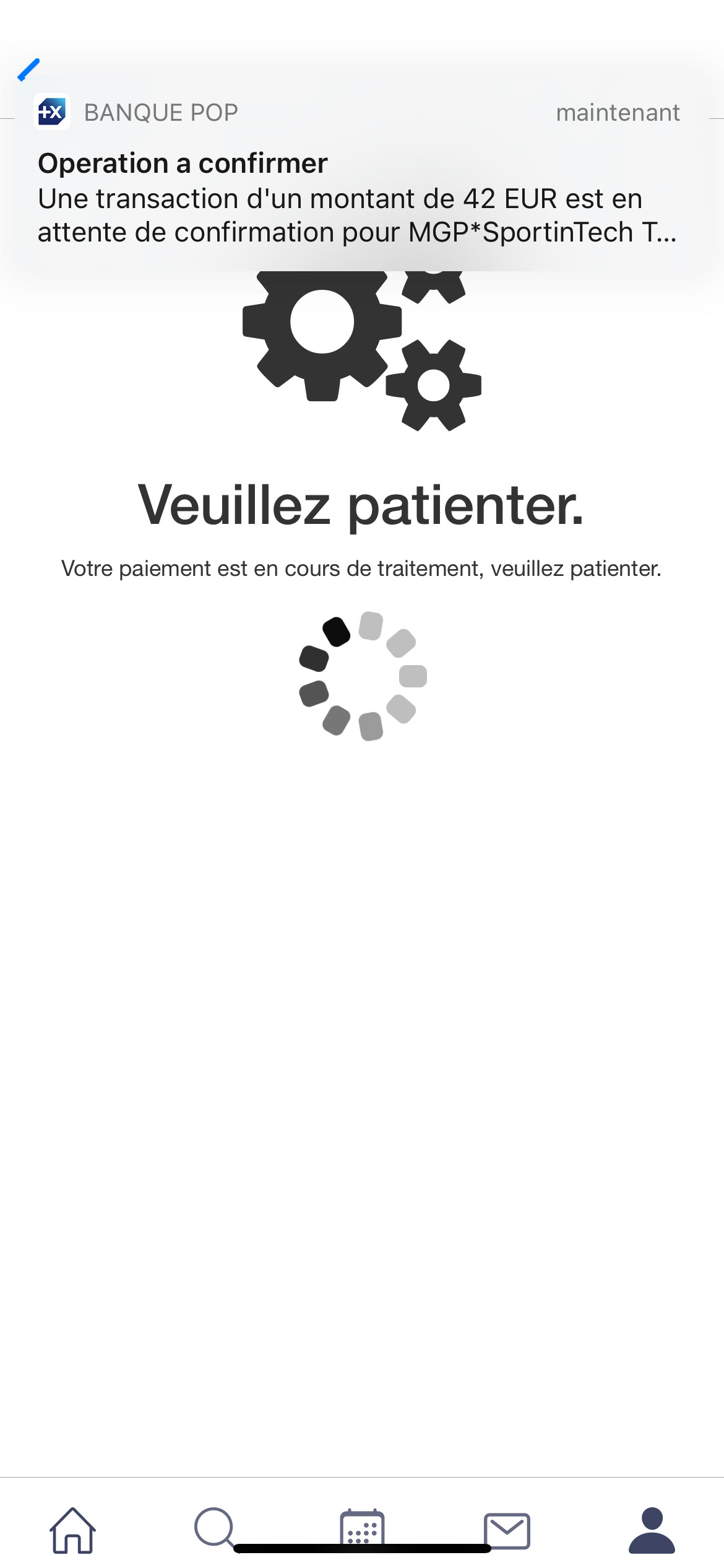 en fonction de votre banque suivez le processus de validation des paiements via internet