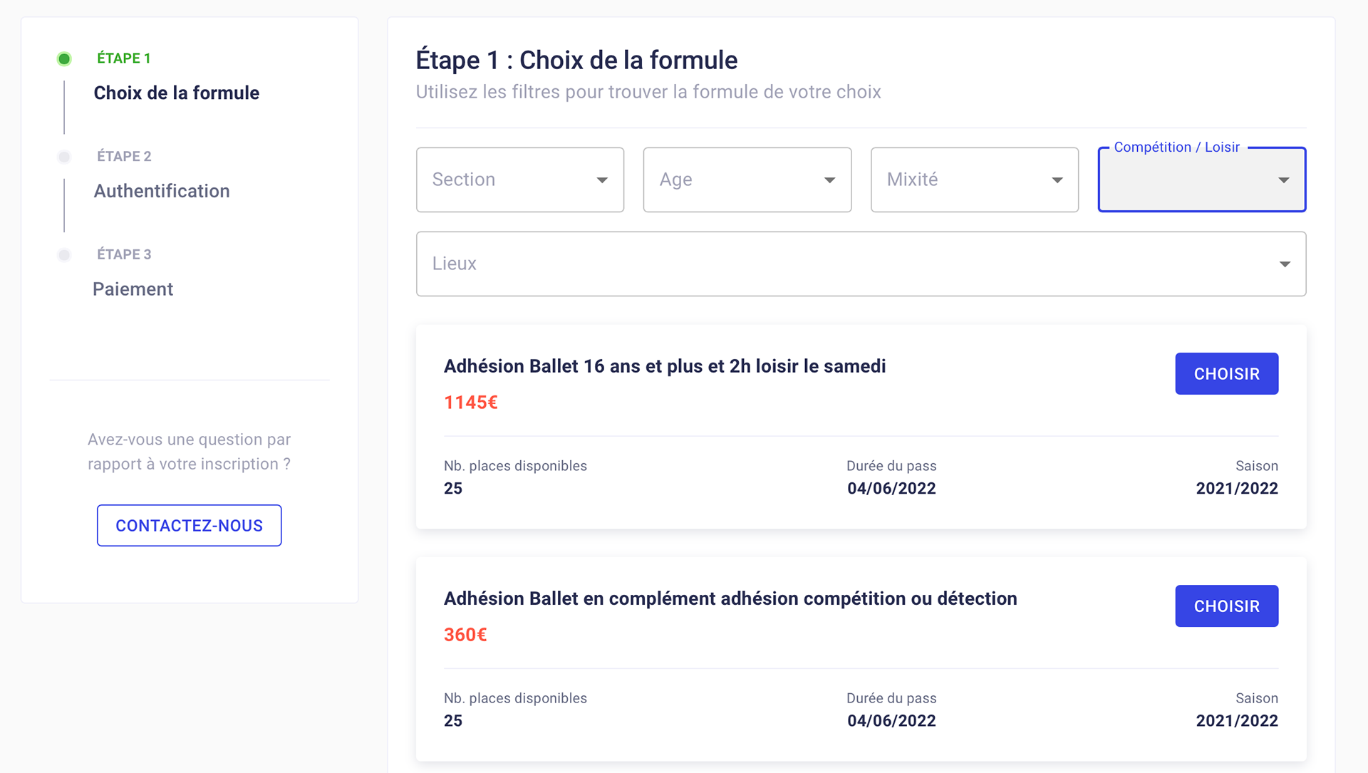 Vous accédez à l'écran suivant