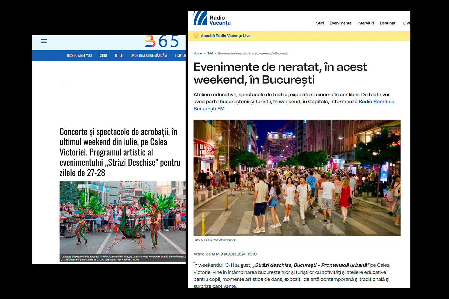 365 Radio Romania Bucuresti FM jurnalul.ro Strazi Deschise Calea Victoriei 2025 Bucuresti Romania Fotografii Alex Nechez Distorted Archives, concerte si spectacole ARCUB