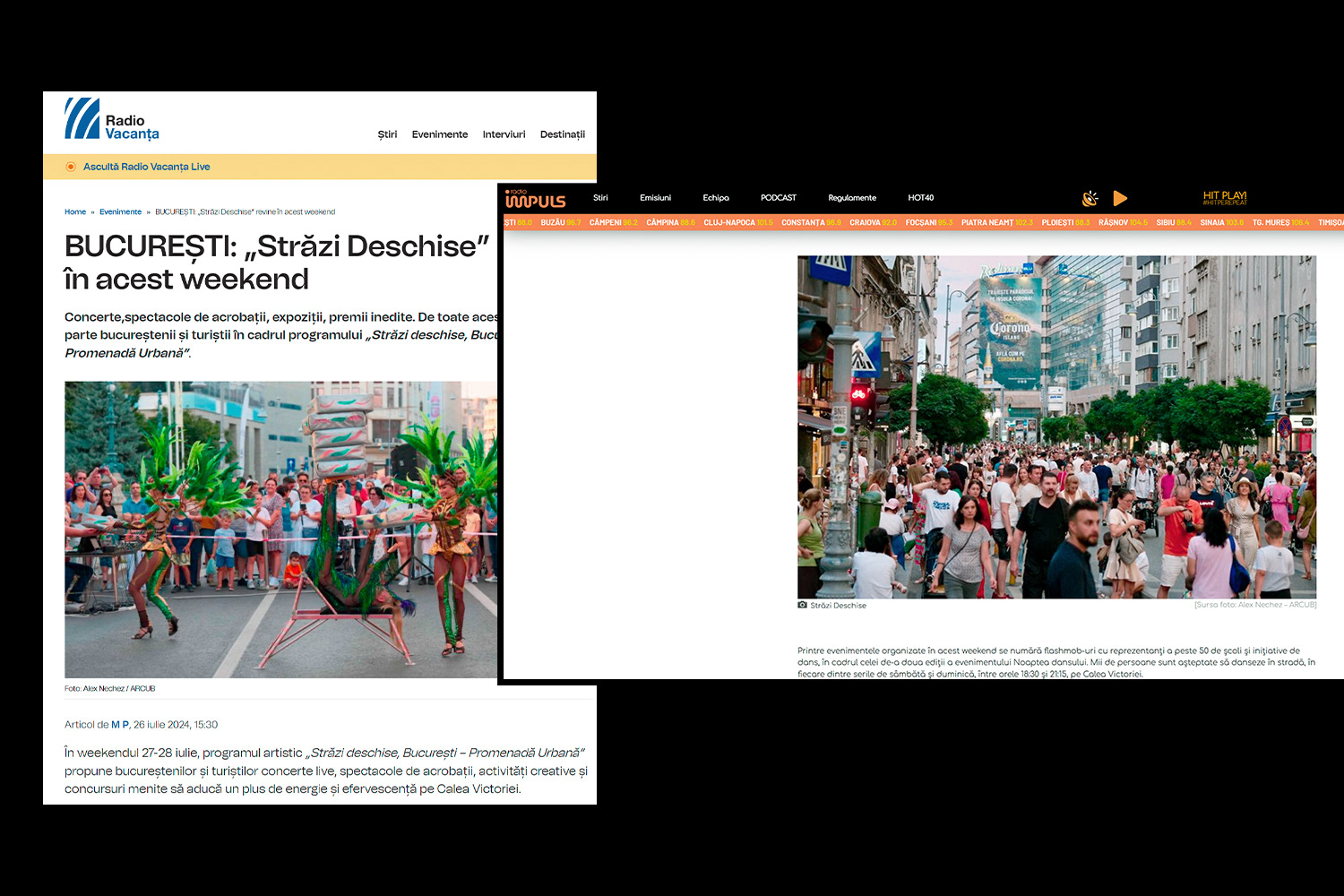 Radio Romania Bucuresti FM Strazi Deschise 2025 Calea Victoriei Bucuresti Romania Fotografii Alex Nechez Distorted Archives Radio Vacanta Impuls Radio, concerte si spectacole ARCUB