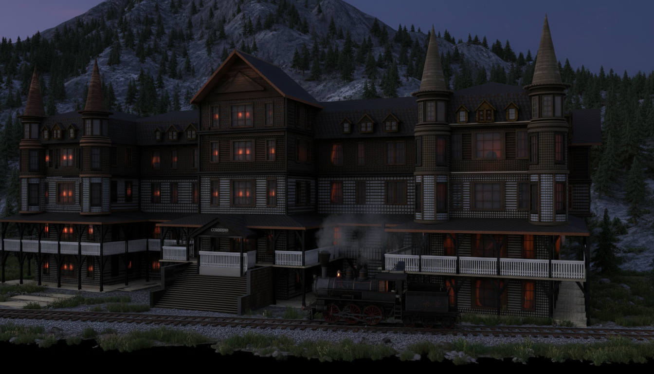 An Illustration of how the "Historic Mountain House" may have looked in its traditional setting (1850 - 1910)