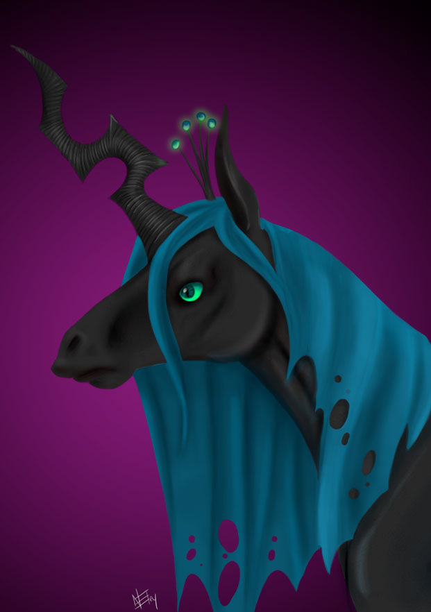 Queen Chrysalis print, 8"x10". 2012