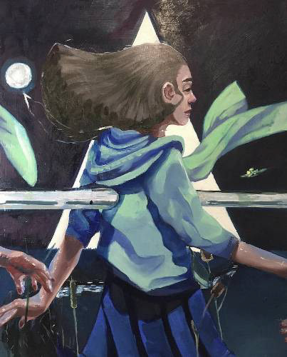 Following the Iron Rod, 18"x24", Oil