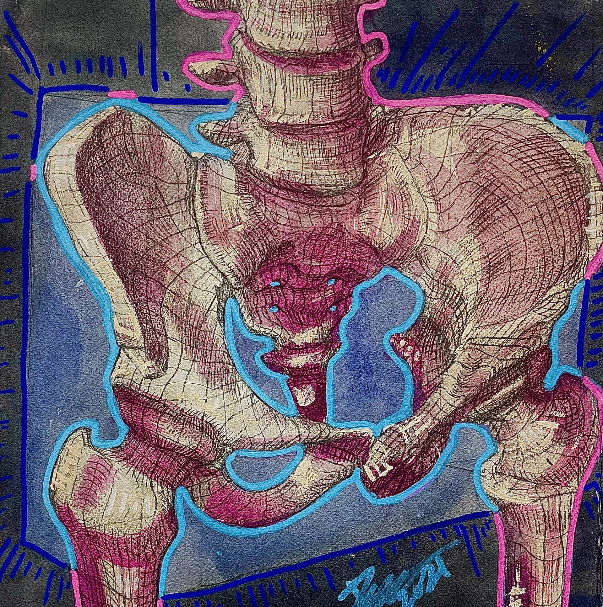 The Unnamable Study, 15"x15", Watercolor