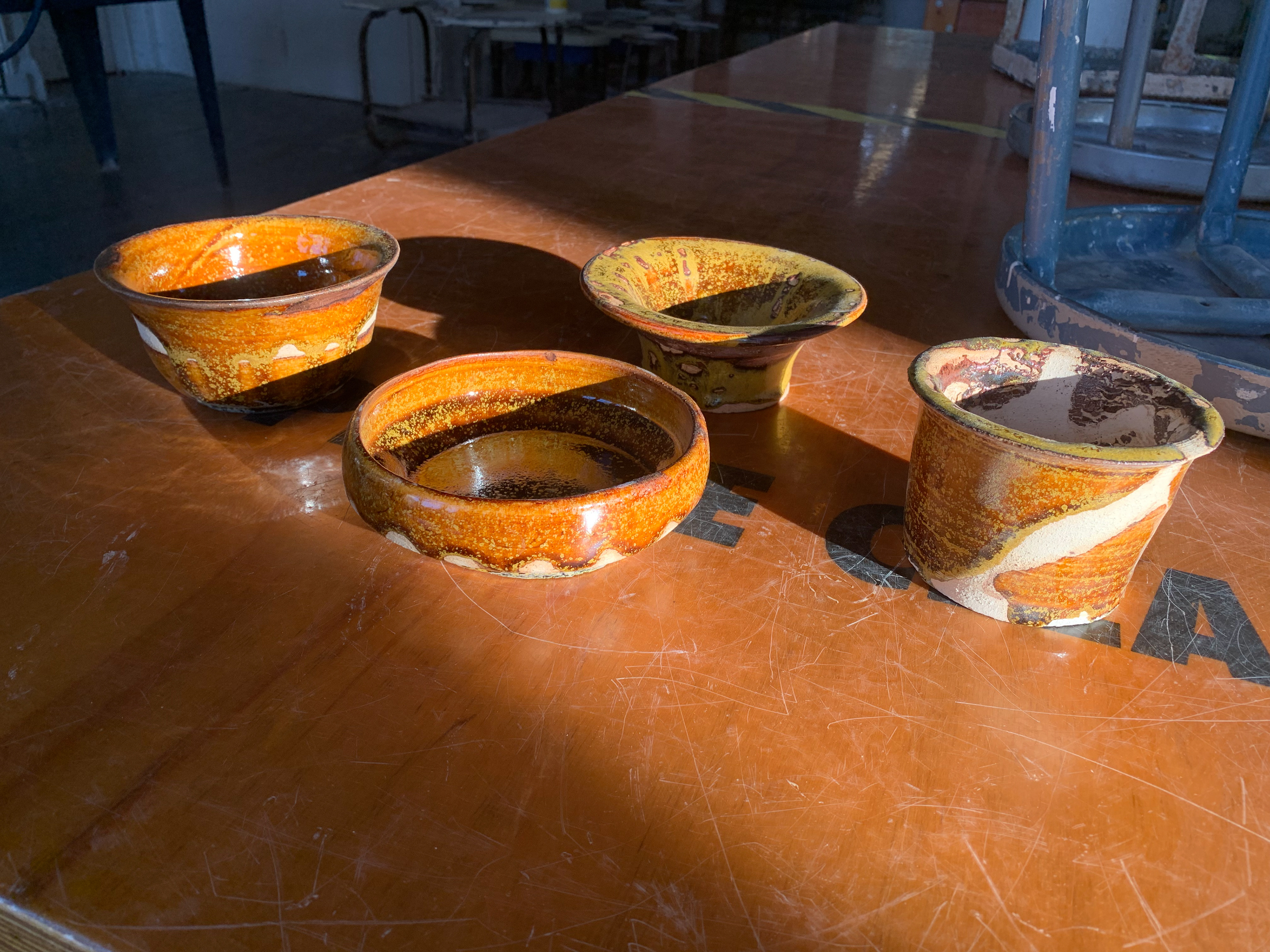 Hand thrown vessels