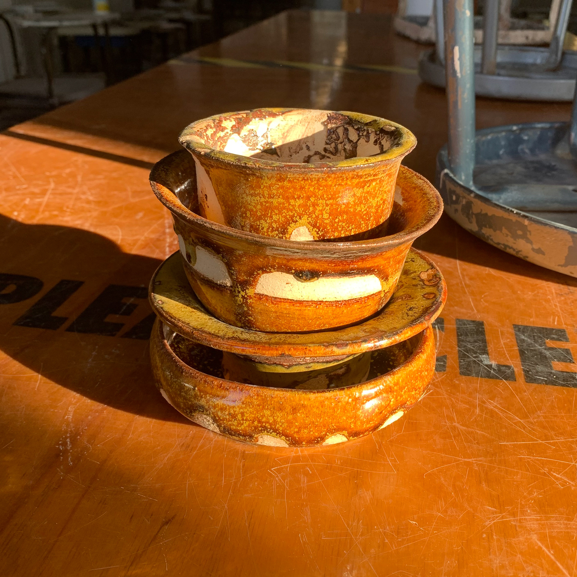Hand thrown vessels