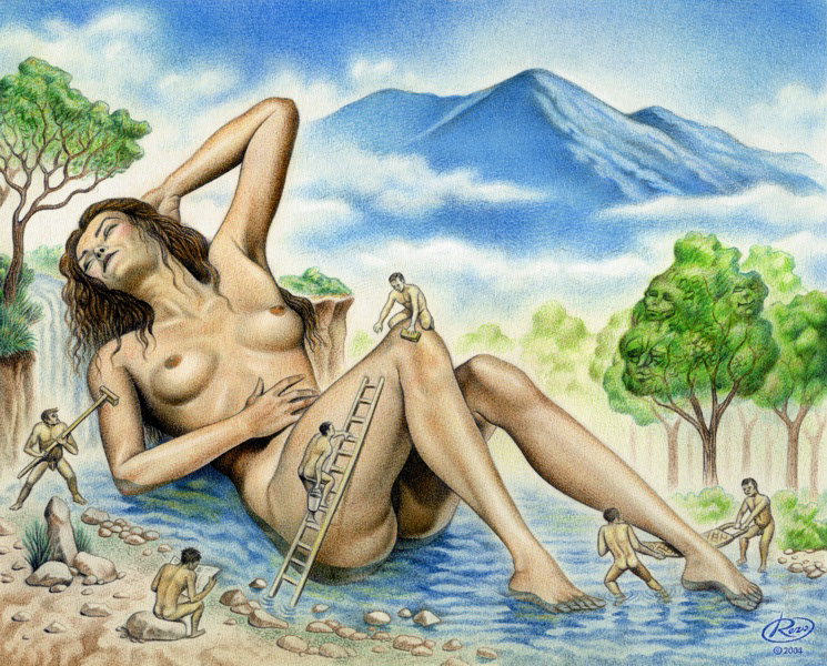 Bathing a Giant Nymphomaniac © 2004
