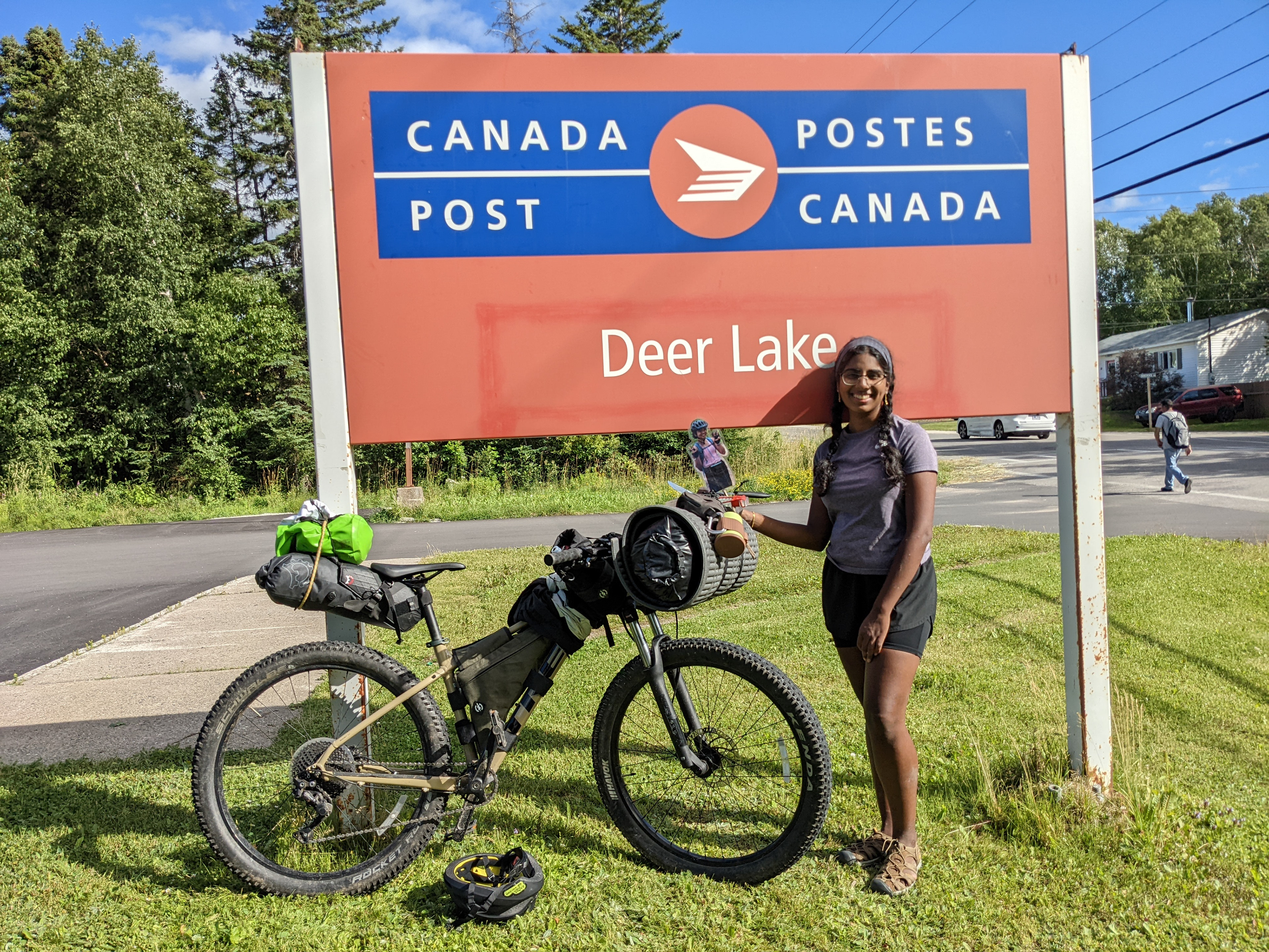 the bike rig (clothes, food, water, sleeping bag + pad, half a tent, medical)