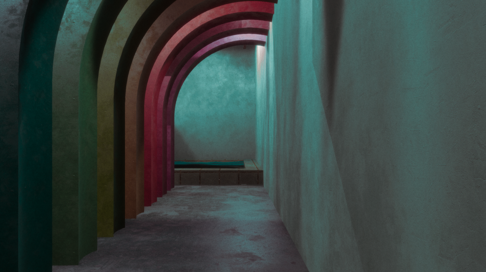 Color changing walkway