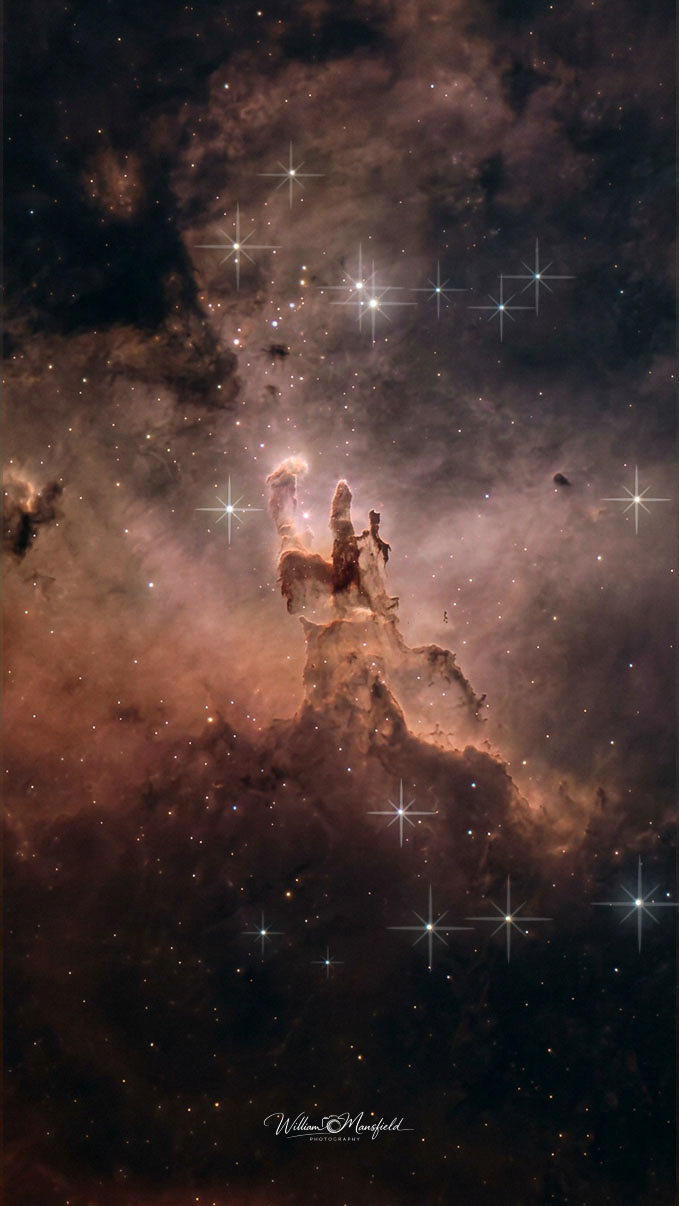 M16 The Pillars of Creation in the Eagle Nebula Seestar s50 with Photoshop edit 