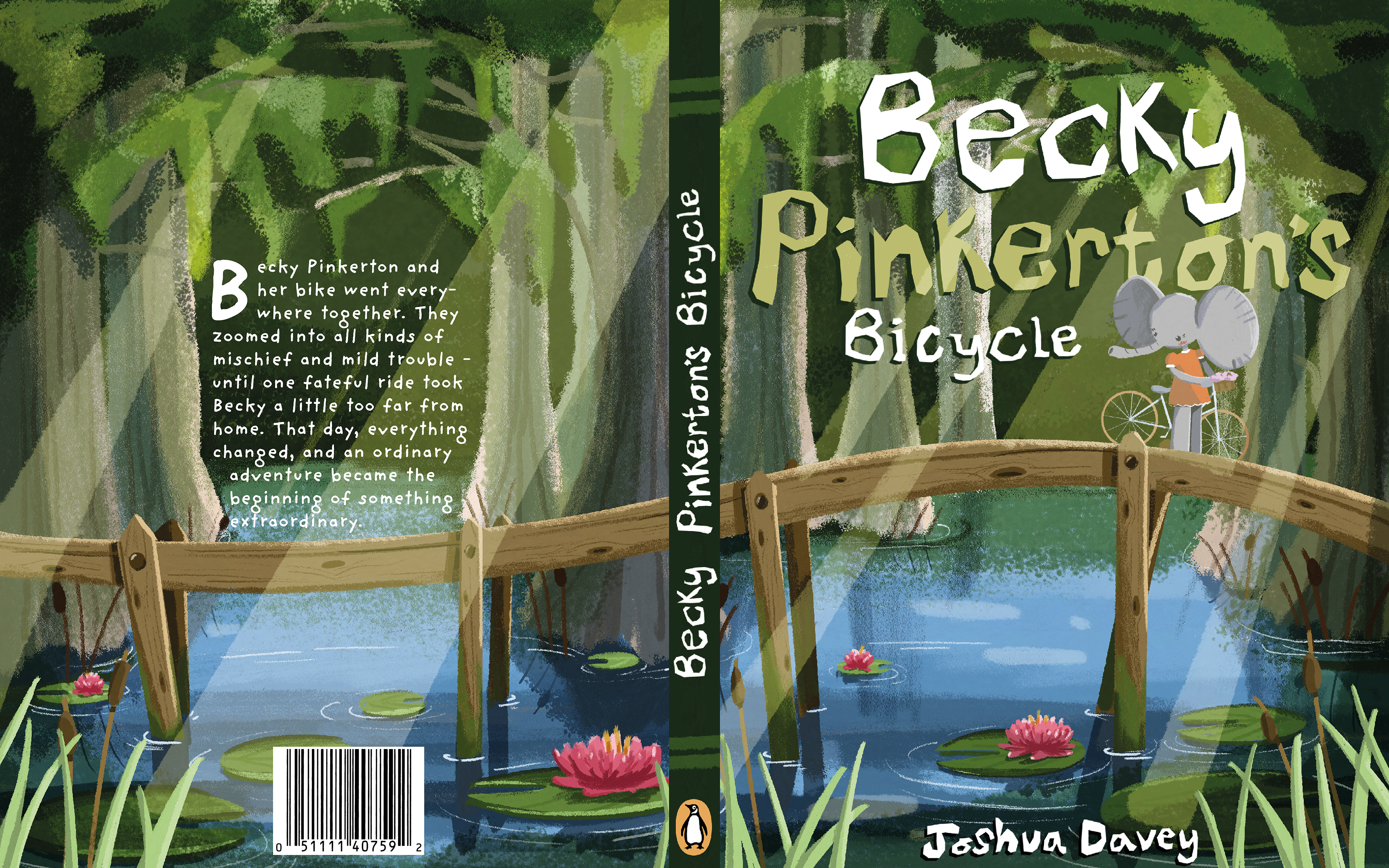 Cover for the imagined book - "Becky Pinkerton's Bicycle"