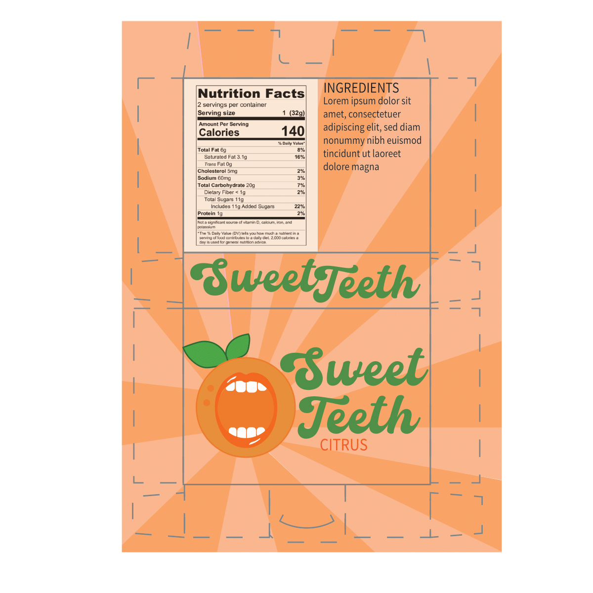 Gum Package Design. Graphic Design 2. 2023