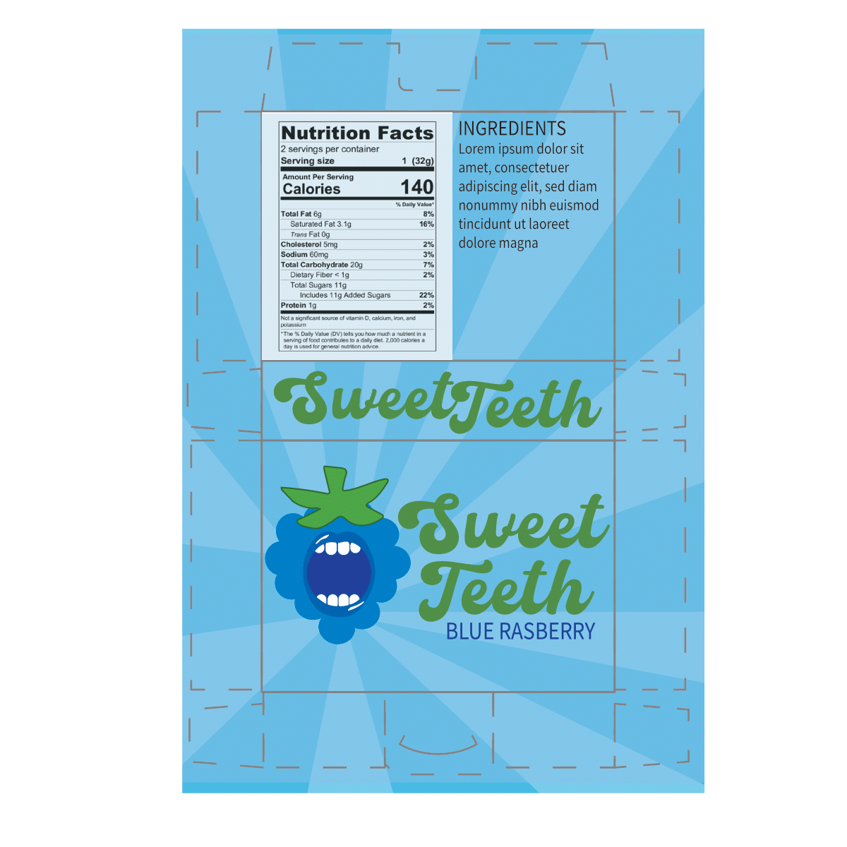 Gum Package Design. Graphic Design 2. 2023