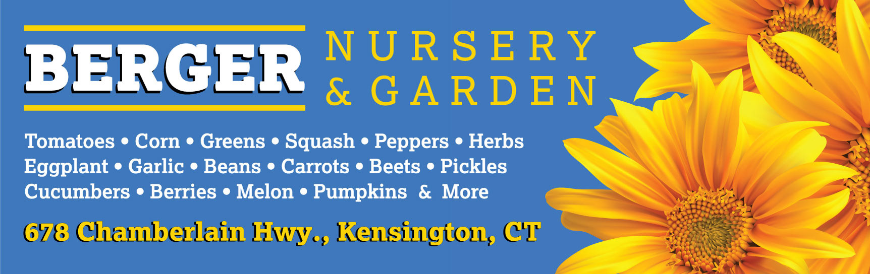 Berger Nursery Farmstand Banner Design