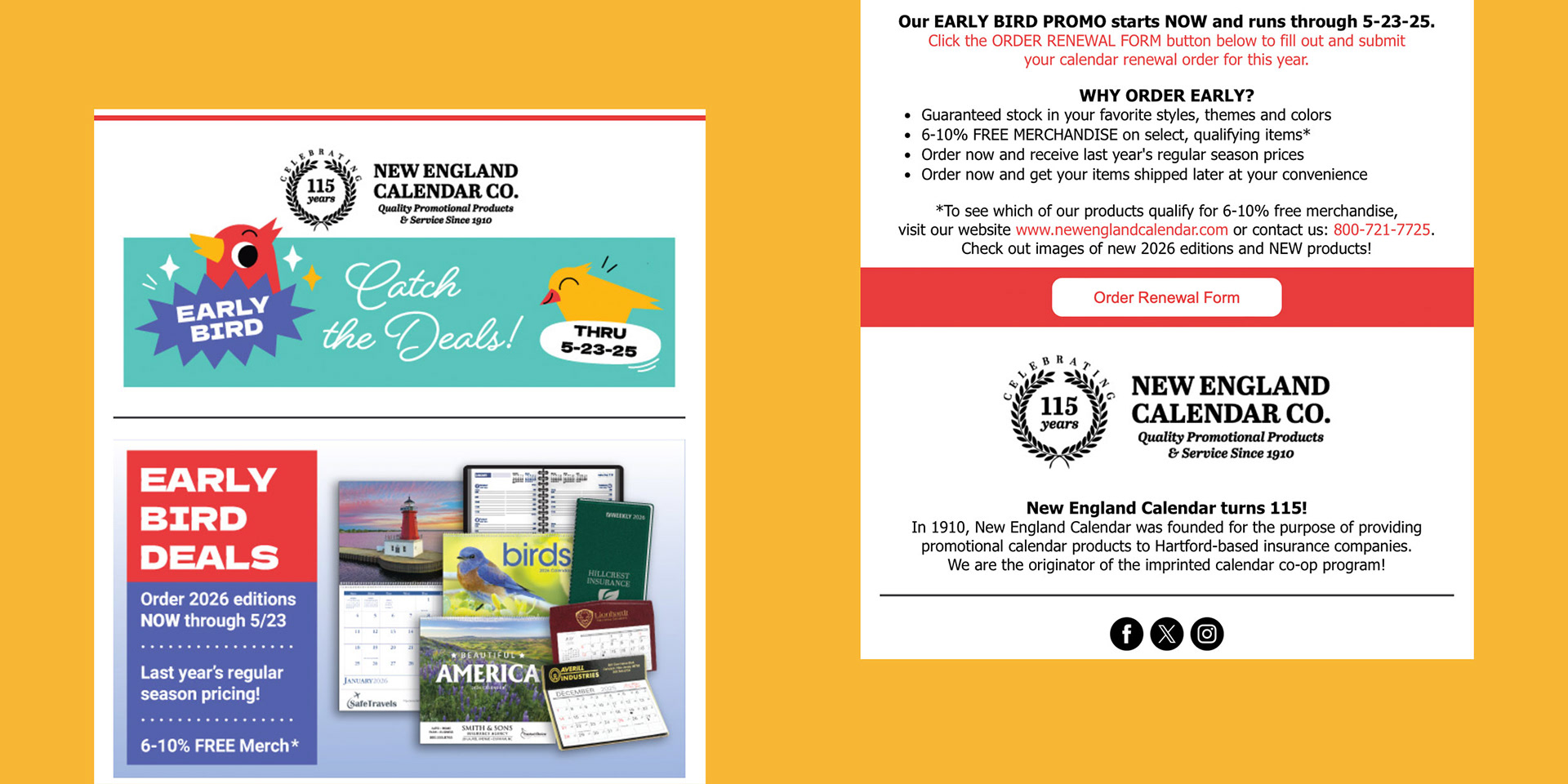 Early Bird Promotion Email Marketing Campaign