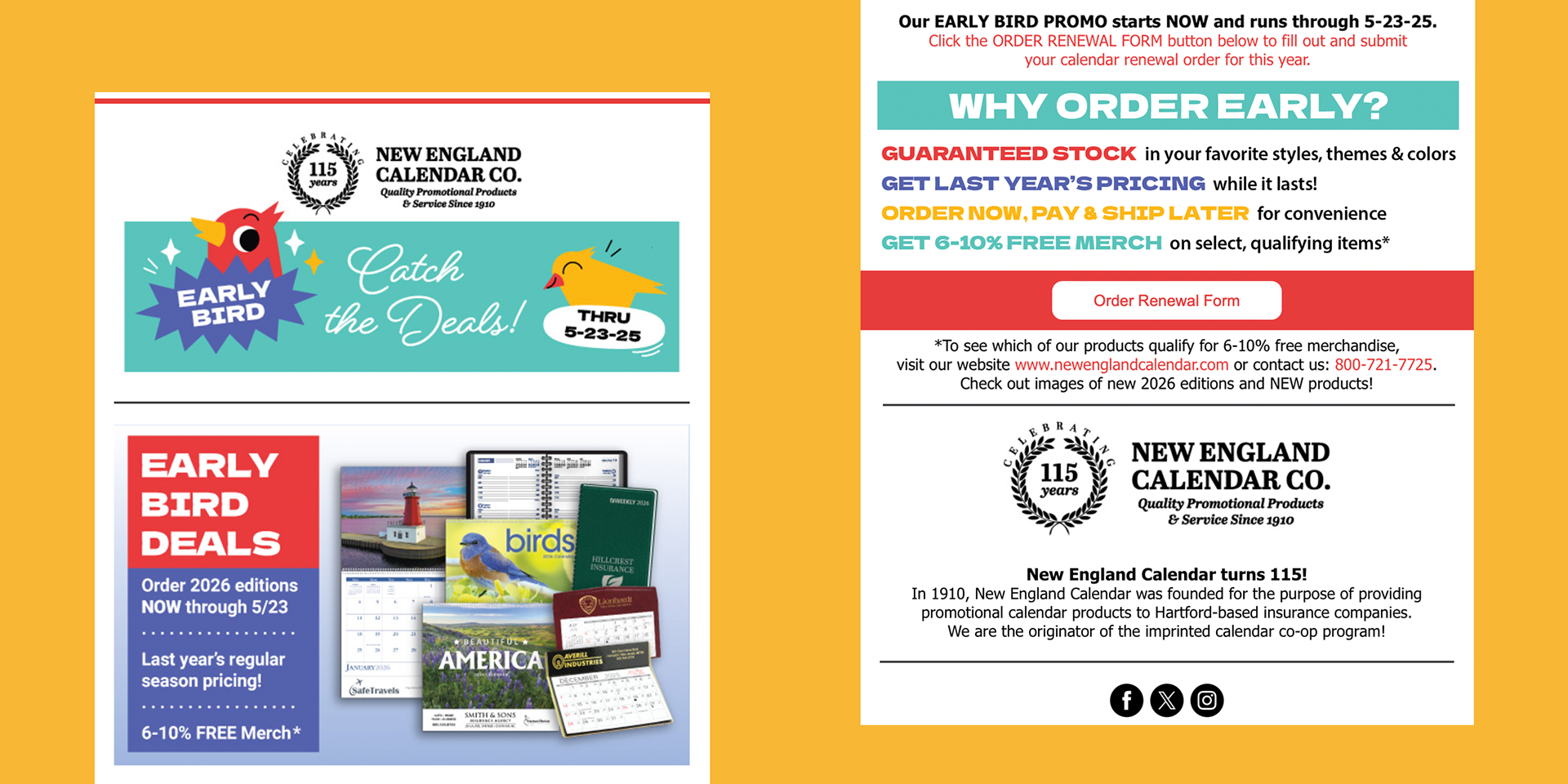 Early Bird Promotion Email Marketing Campaign