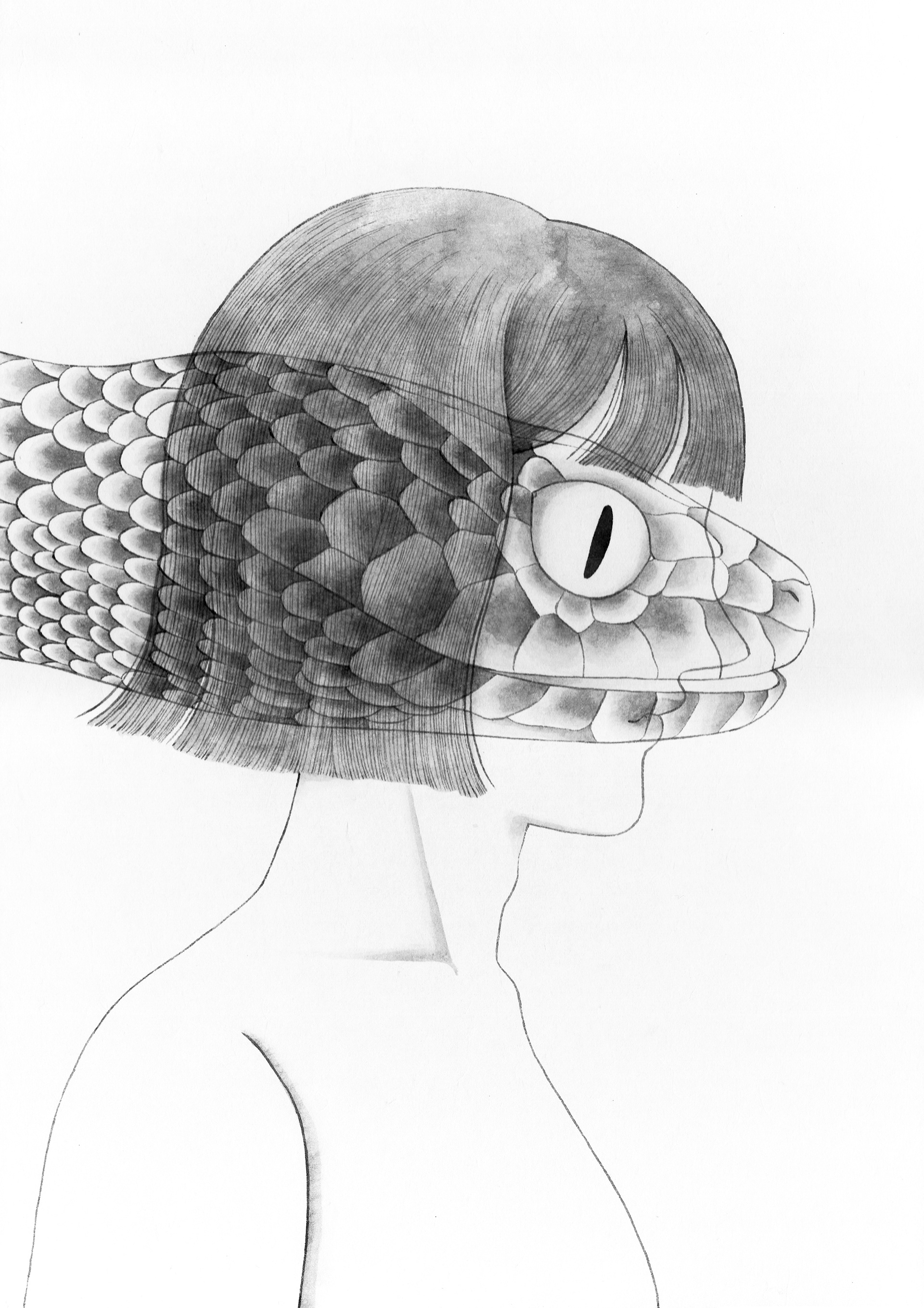 Karma Born Ⅱ, Ink on Mulberry paper, 29 x 41 cm, 2025