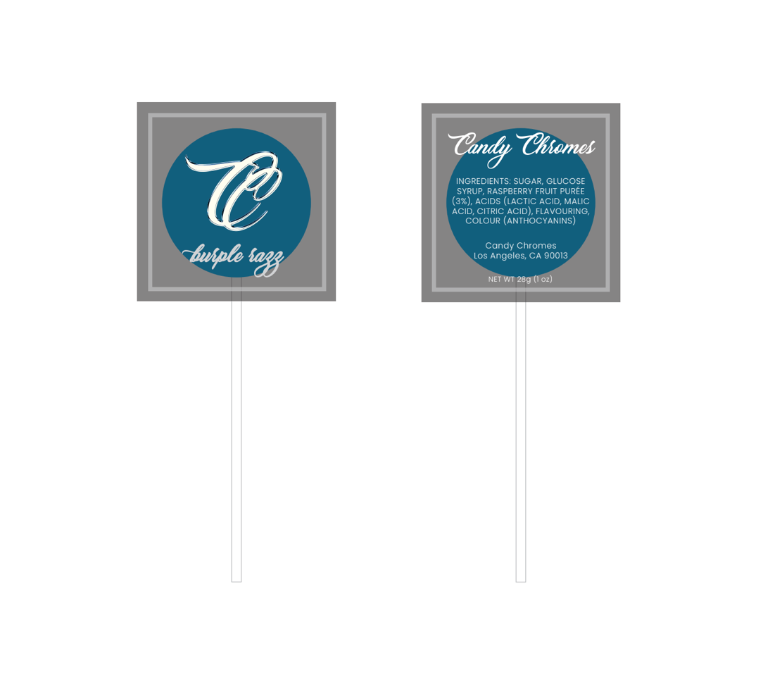 Early-stage 2D illustrations for lollipop packaging