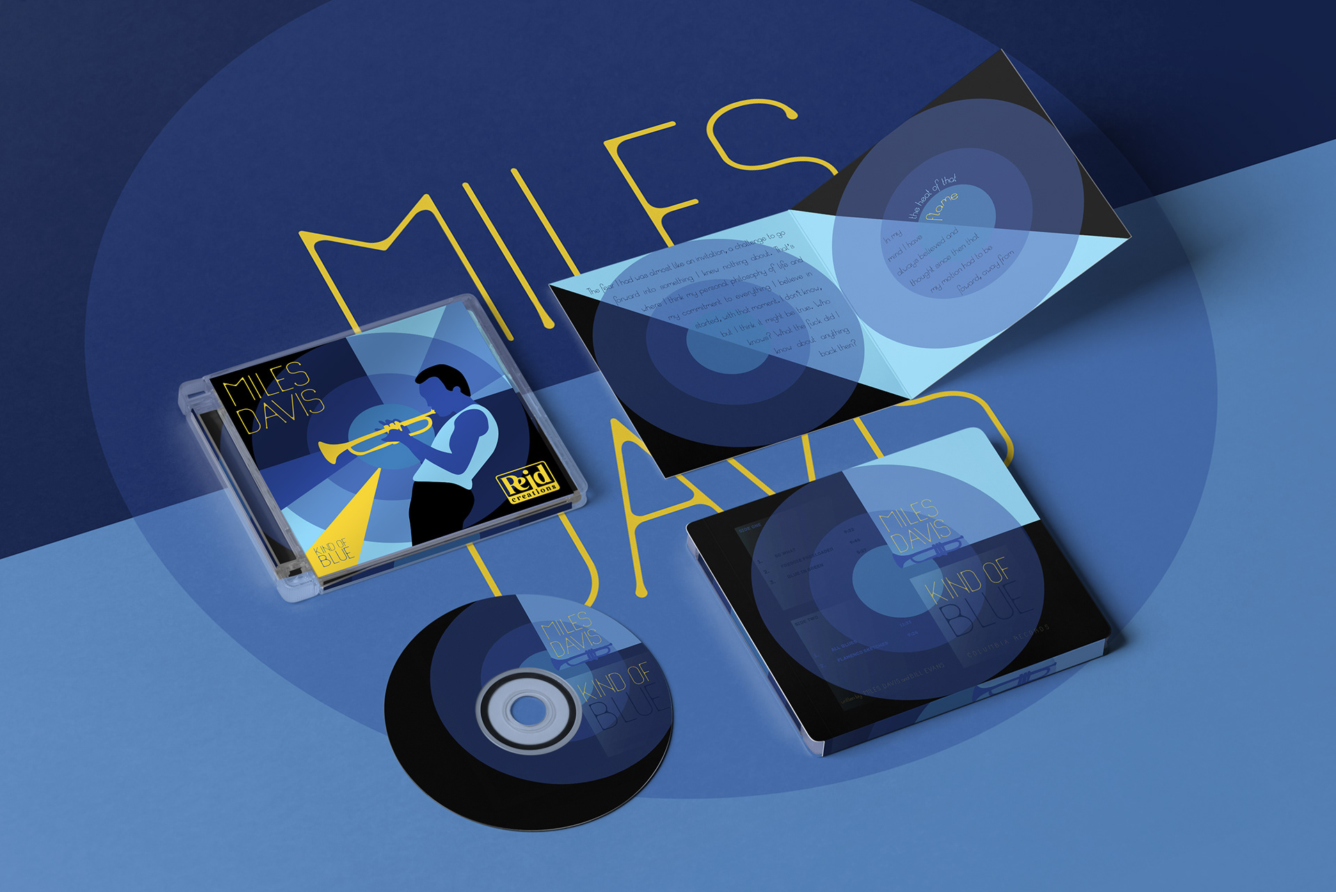 Ian Reid, Reid Creations, Fort Collins Graphic Design, Graphic Designer Colorado, Design Services, Reid Creations LLC, Logo Design, Welcome, Fort Collins, Colorado, Ian Reid Design, Ian Reid Graphic Design, Colorado Graphic Design, Loveland Graphic Design, Music, Ian Reid Creations, Ian Read Ian Read Creations, Freelance Design, Freelance Graphic Designer, ireidcreations, ireidcreations.com, reidcreations.com readcreations.com, package design, Miles Davis, kind of blue, record cover, mock up, CD booklet, music