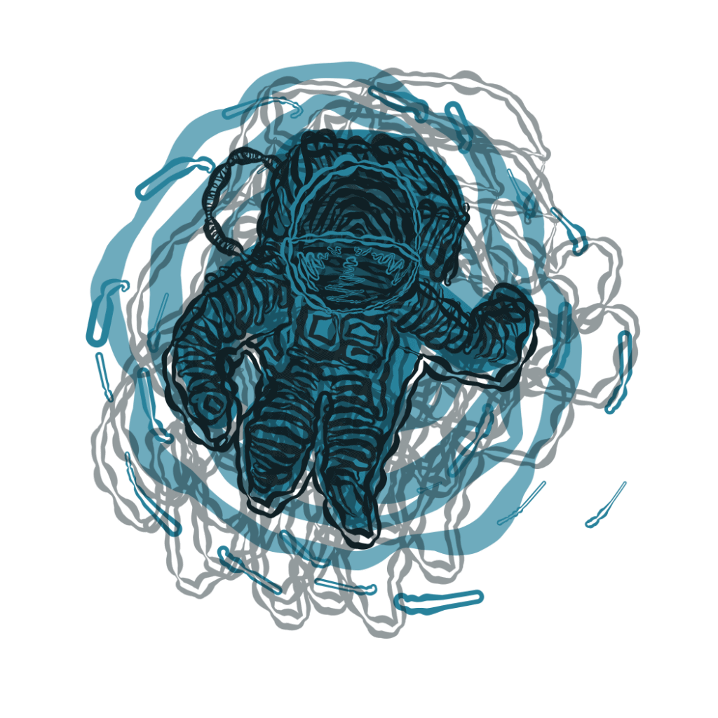 Reid Creations, Ian Reid, Graphic Design, Fort Collins Graphic Designer, Graphic Design Services Colorado, Reid Creations LLC, logo design, branding, red rocks, Colorado, illustration, music, trippy, playful, portrait, GIF, Motion graphics, animation, Adobe Fresco, freelance graphic designer, spaceman, spacesuit, outer space