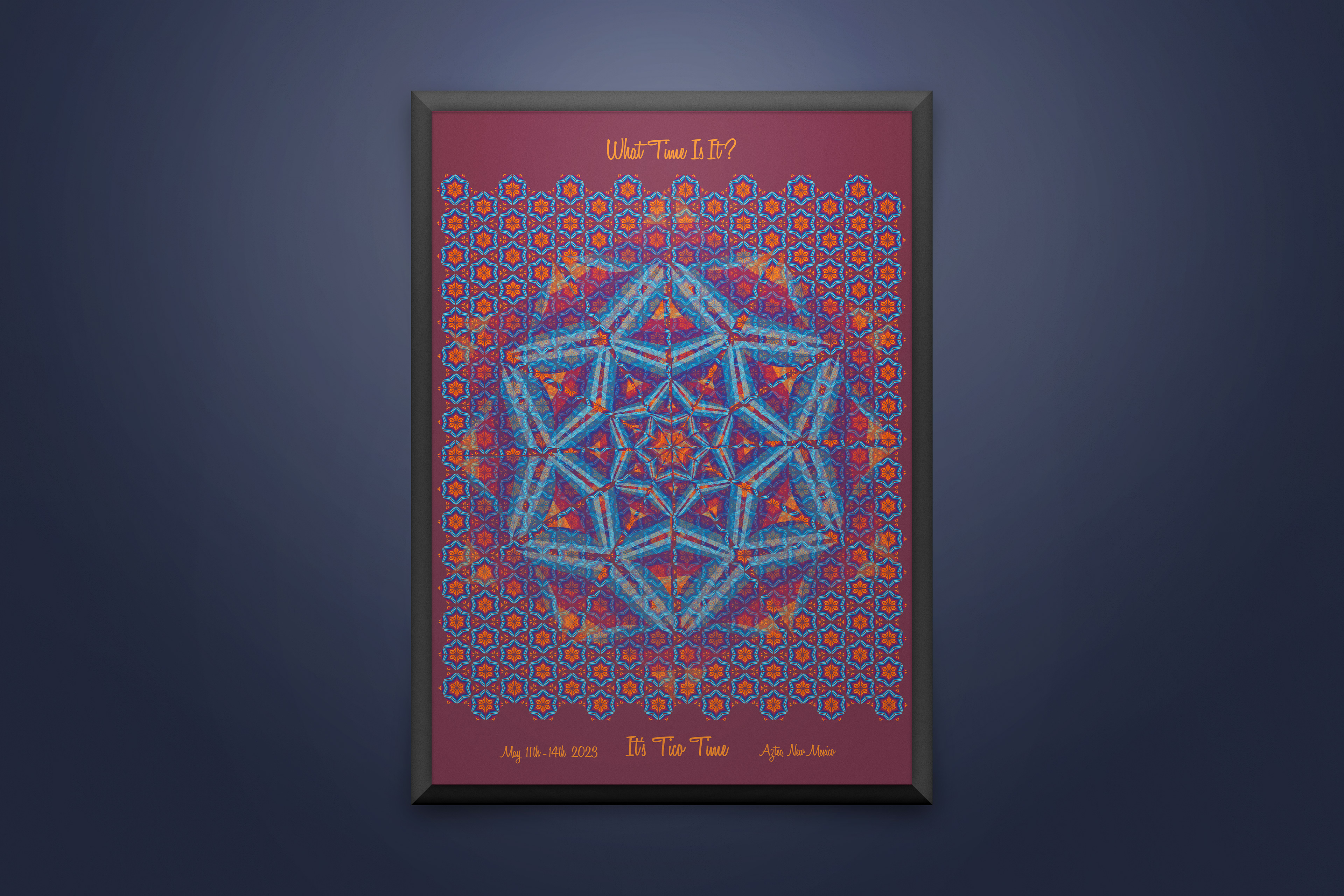 Reid Creations, Ian Reid, Graphic Design, Fort Collins Graphic Designer, Graphic Design Services Colorado, Reid Creations LLC, logo design, branding, red rocks, Colorado, illustration, Tico Time Bluegrass Festival, aztec, New Mexico, Trippy Design, Music Festival, Durango, Colorado