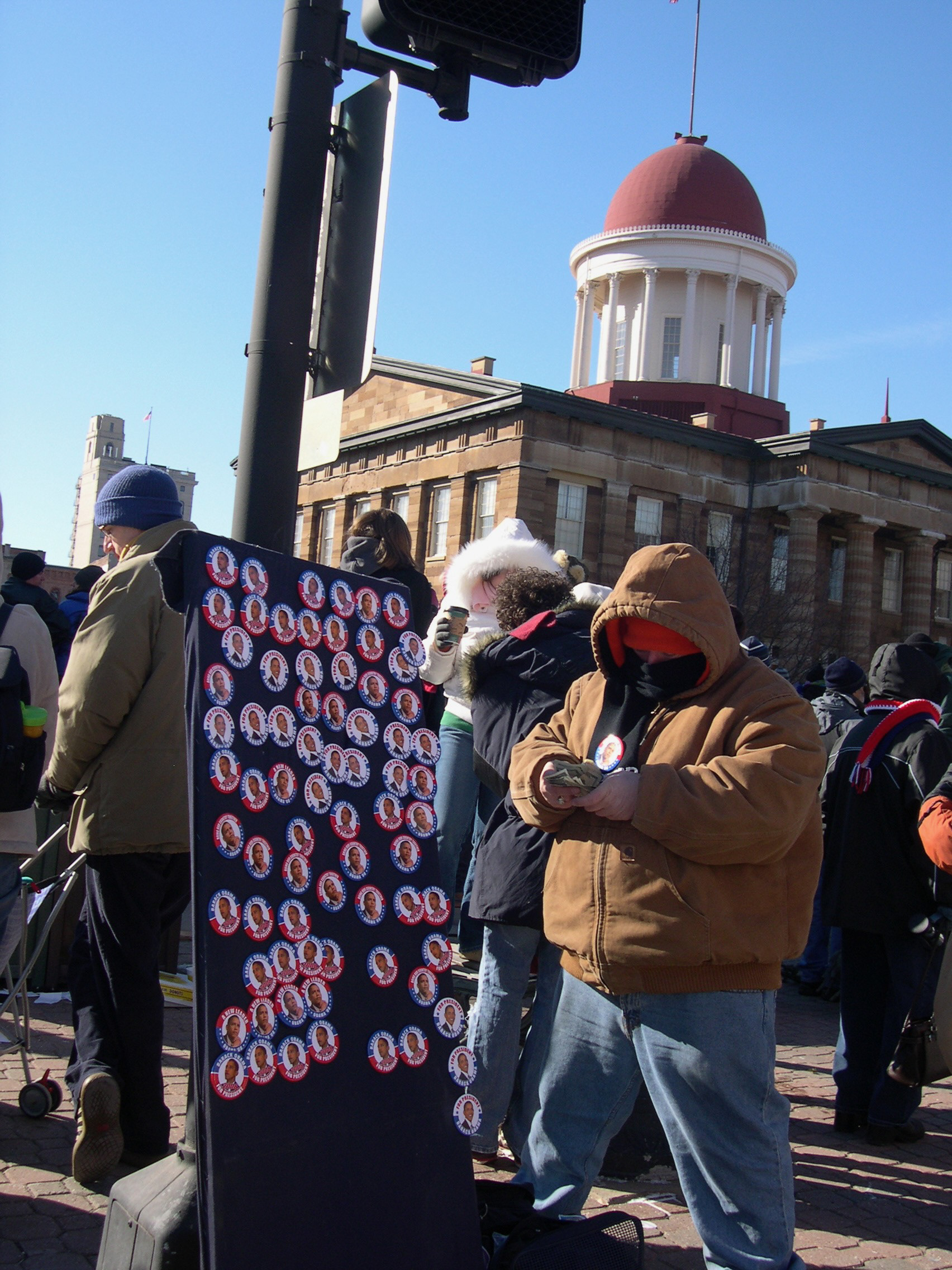Some of the first BHO campaign buttons in 2007.