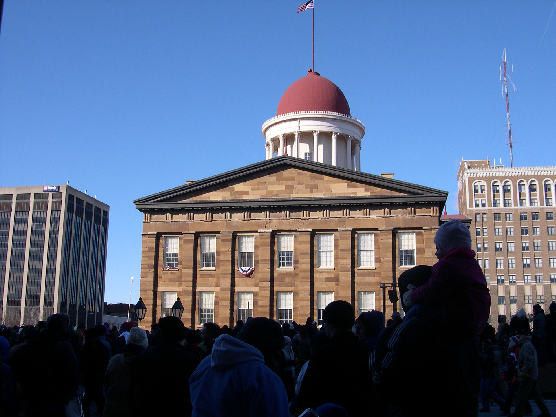 The event took place in front of The Old State Capital in Springfield, IL.