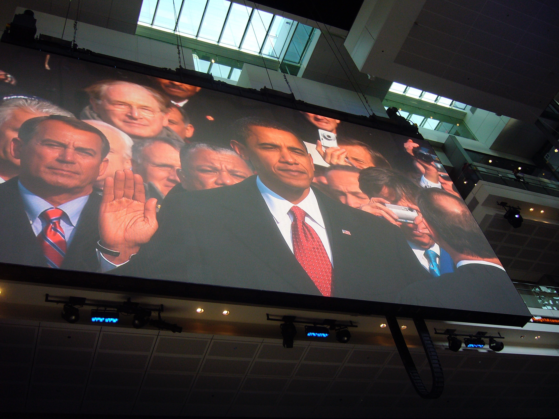 President Barack Obama takes the Oath of Office