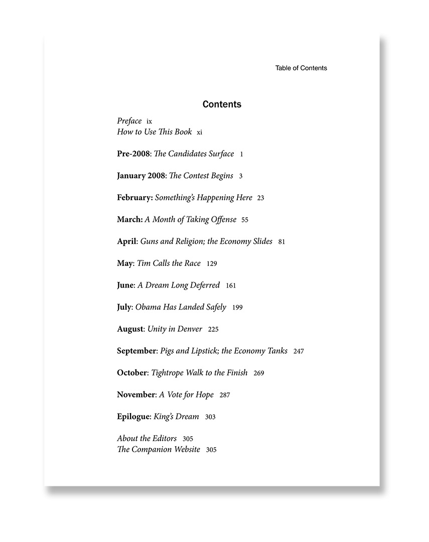 Table of Contents