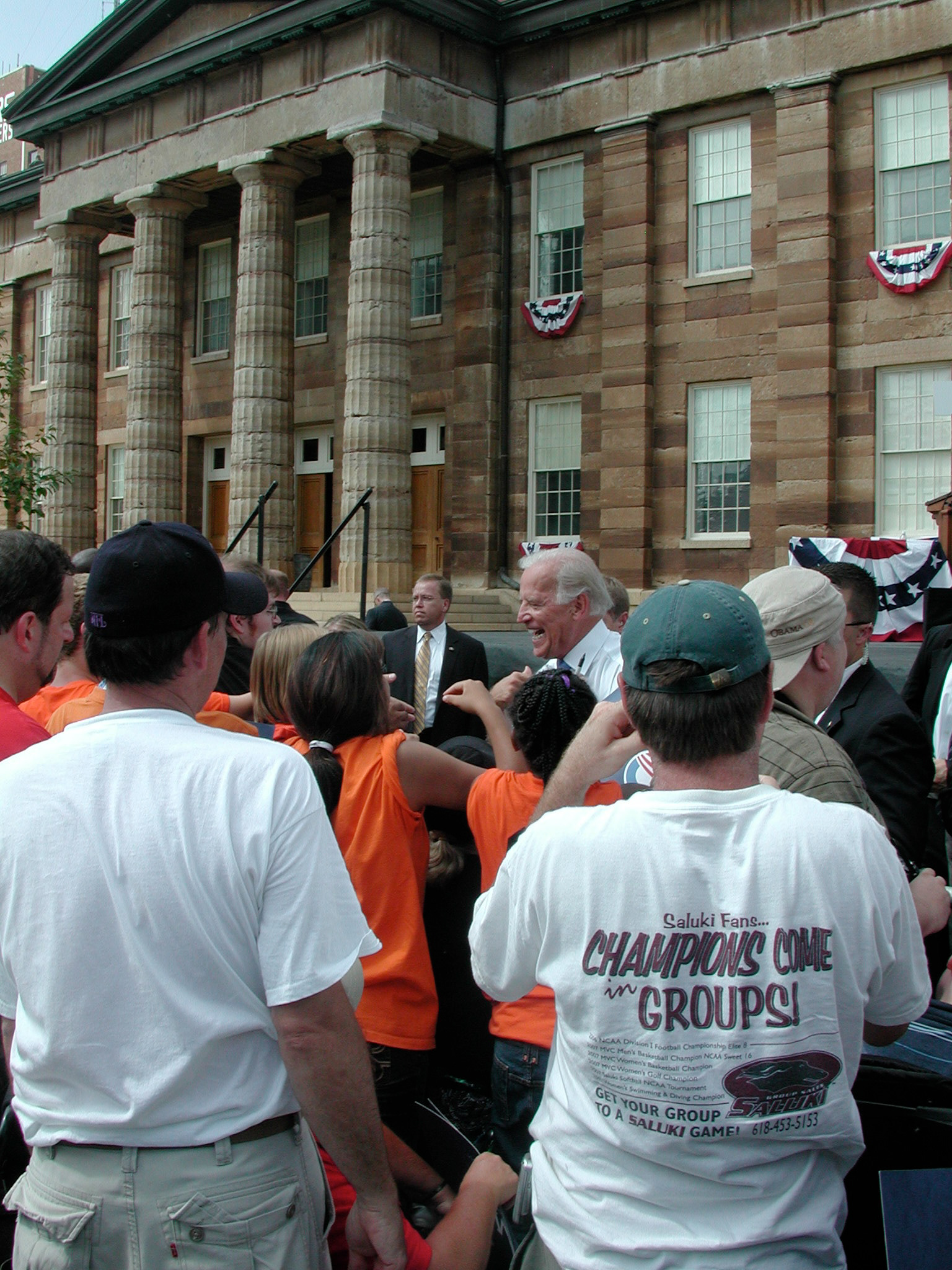Biden and a supporter laugh it up