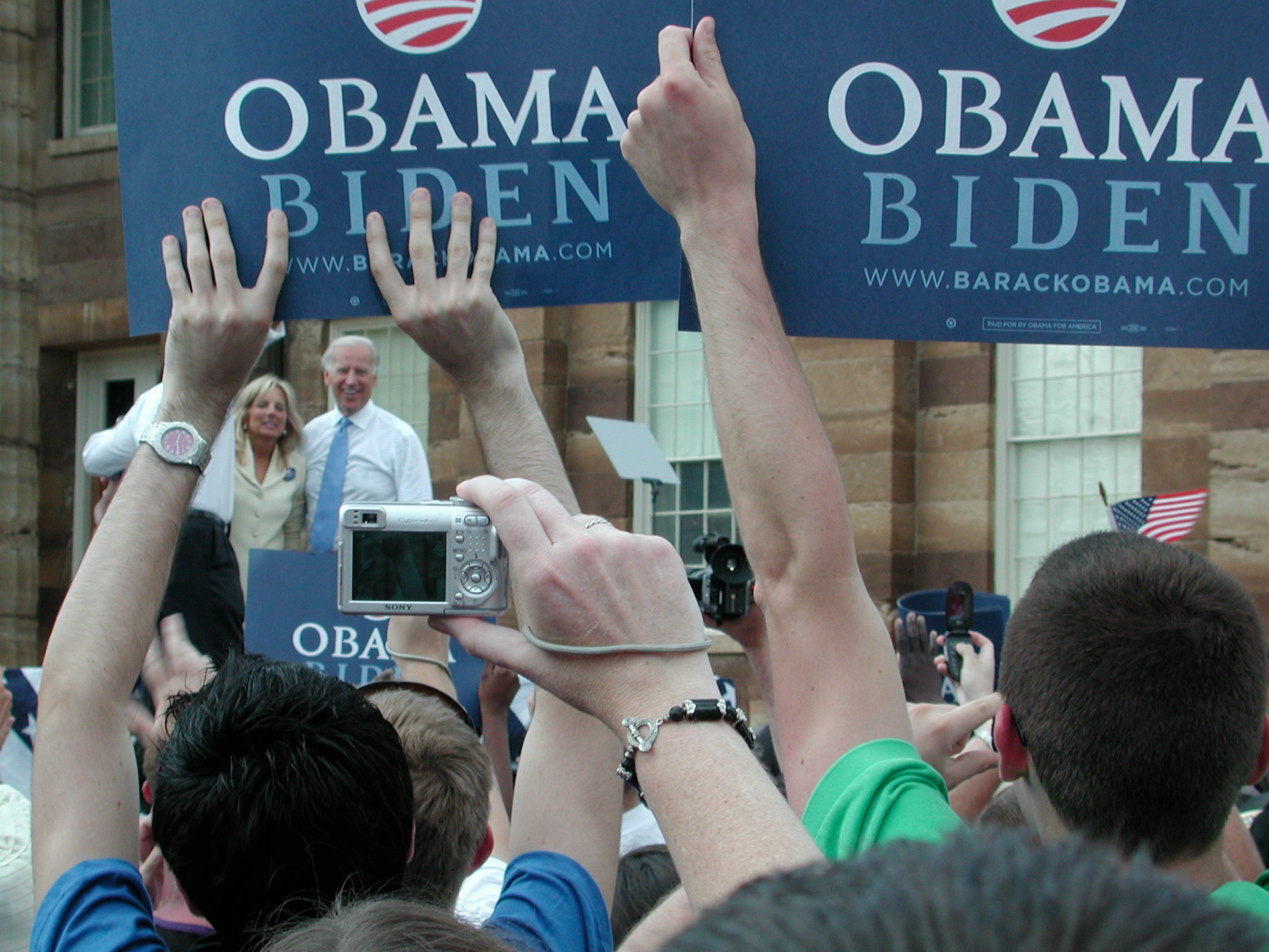 Biden's wife Jill joins him on the stage