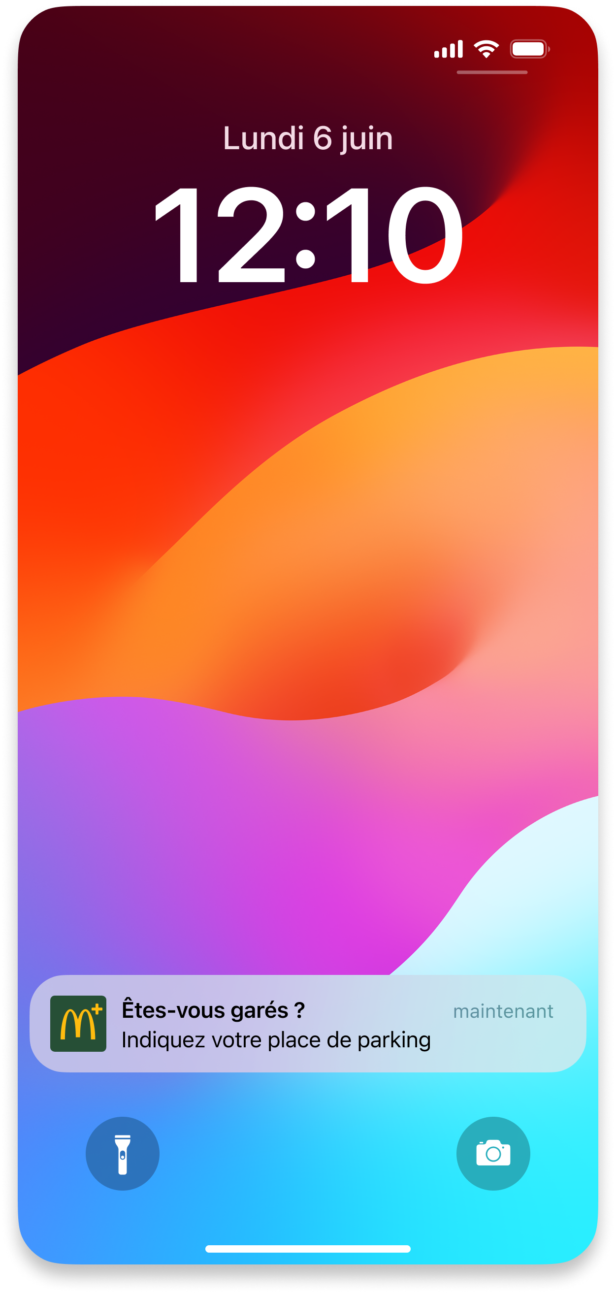 Notification sur lockscreen