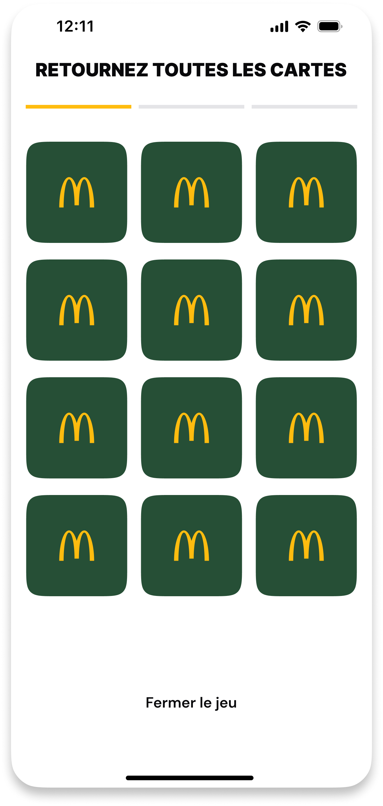 Cartes à retourner
