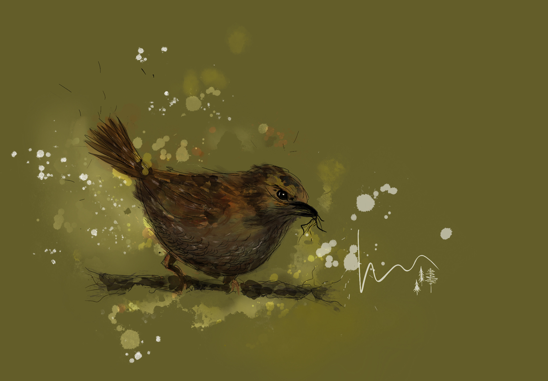 "Early bird" [olive green]