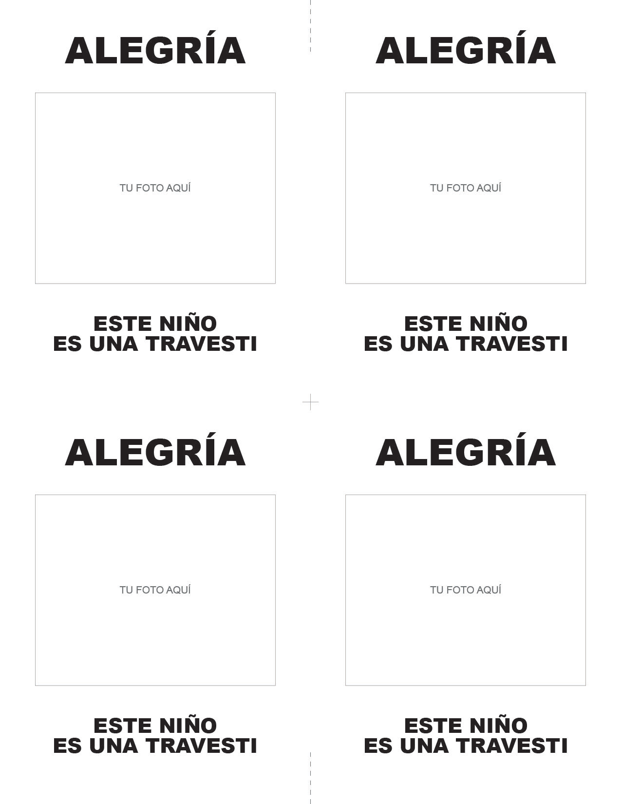 Formato carta cuatro copias