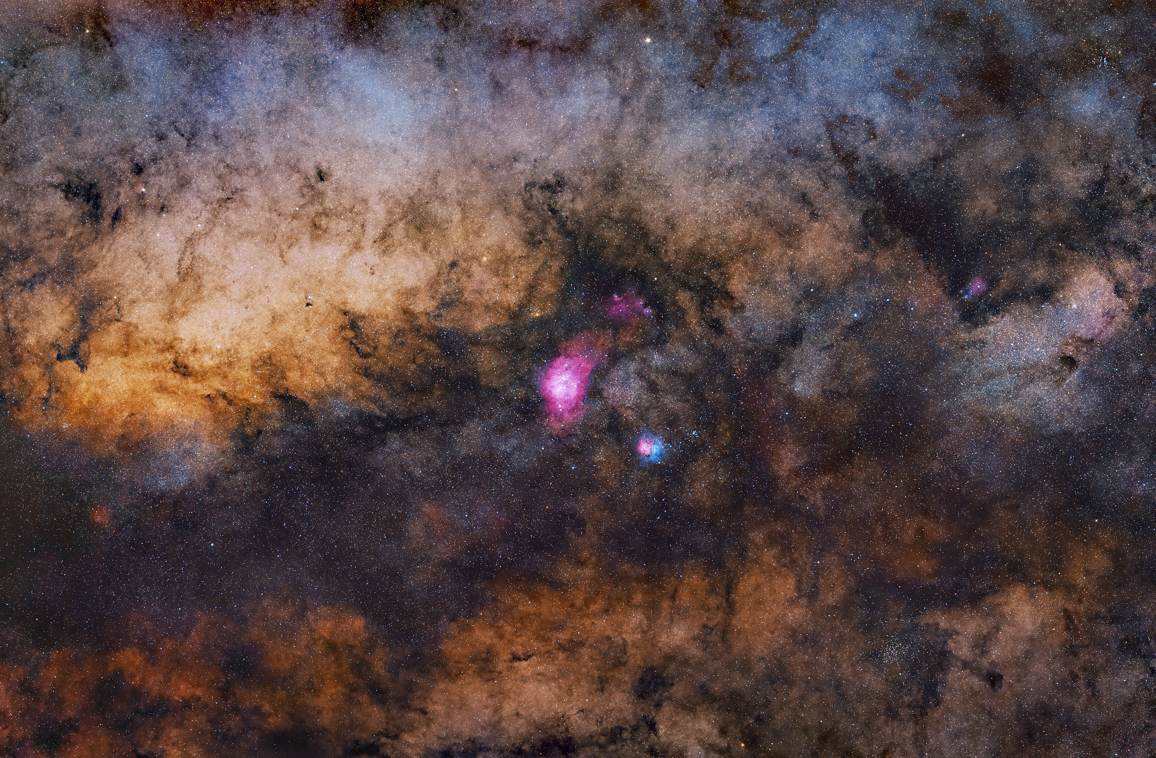 Large to Small Sagittarius Star clouds