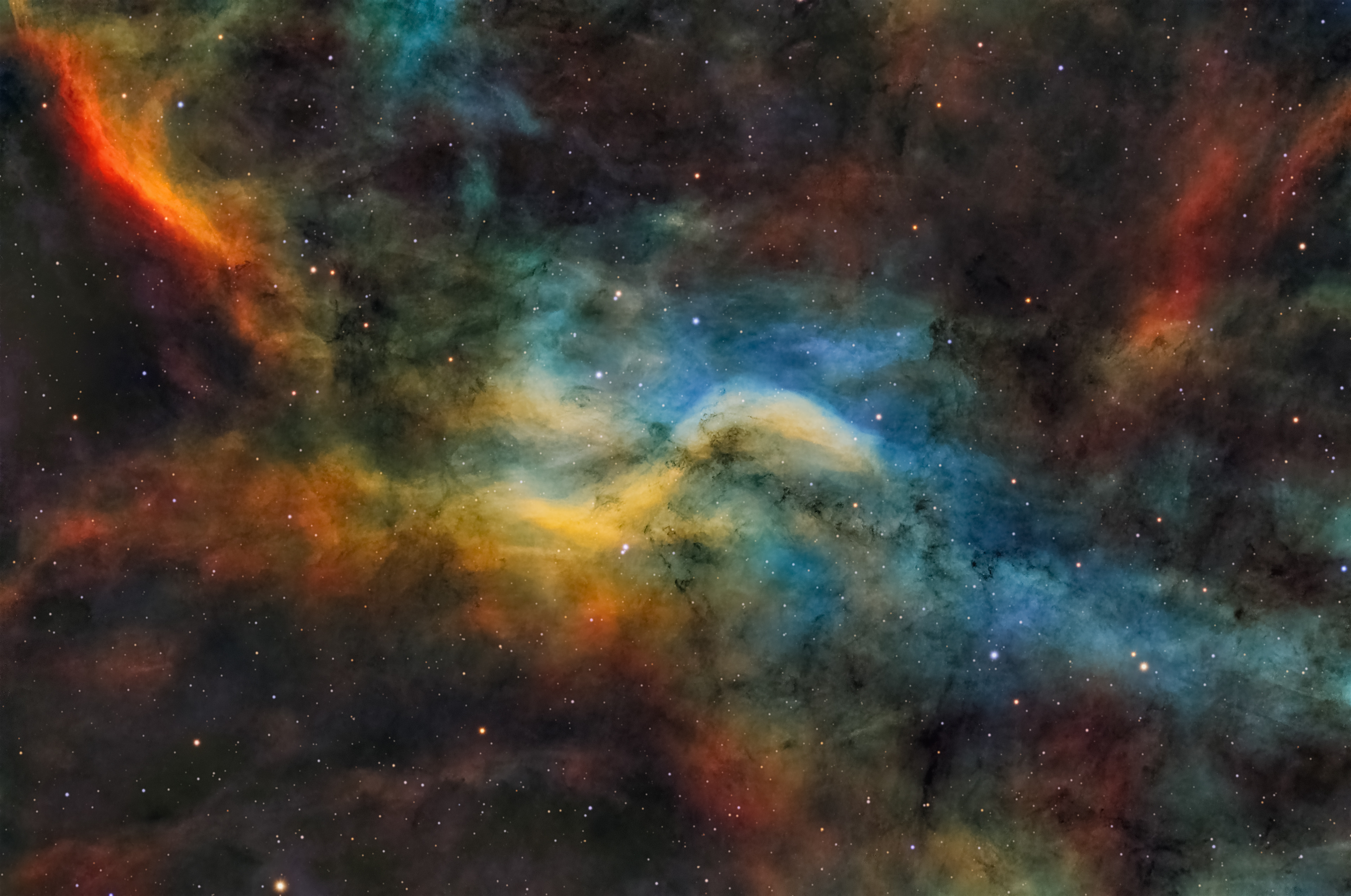 The Propeller nebula in the Hubble Palette