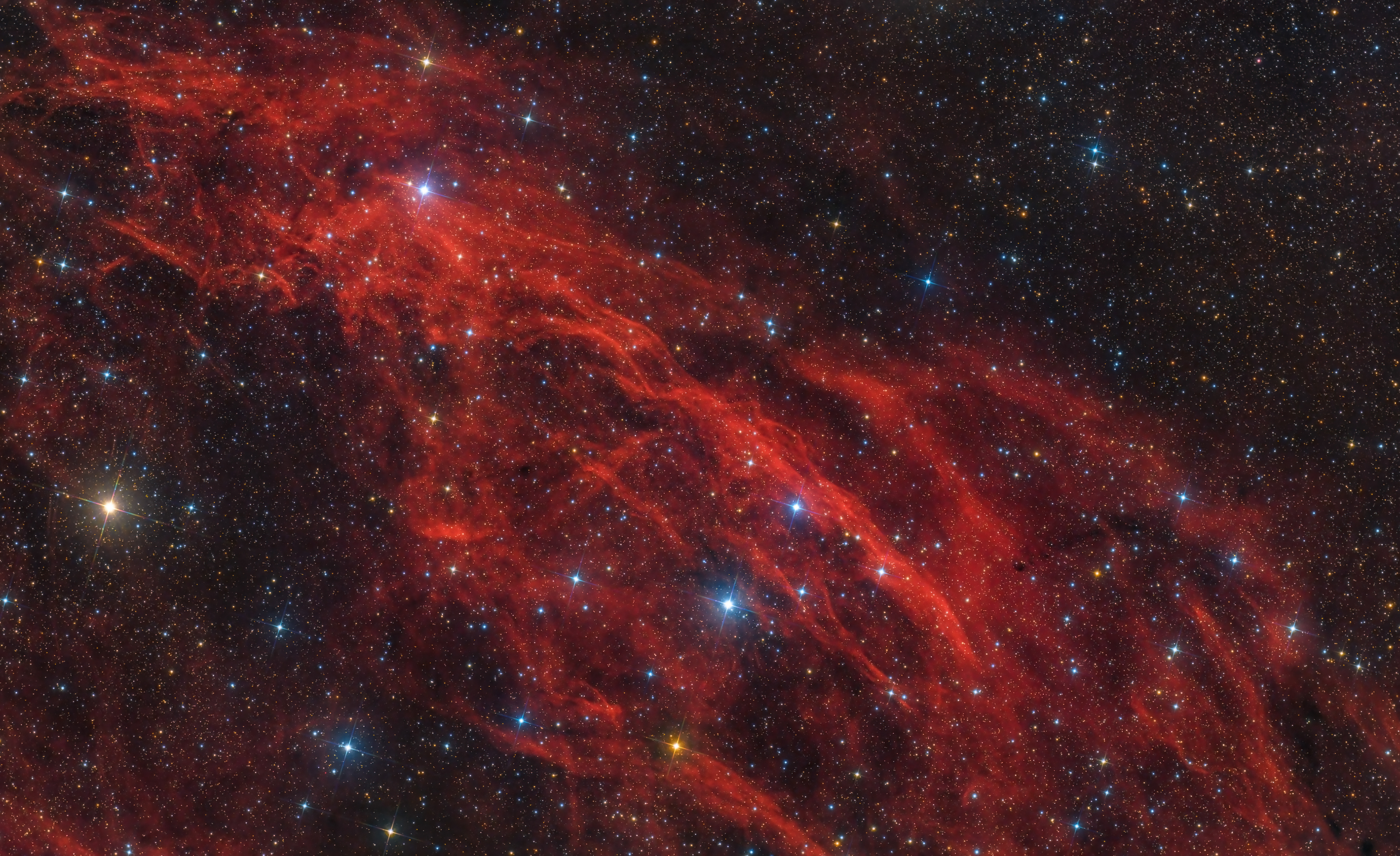 Wispy clouds in a sea of stars