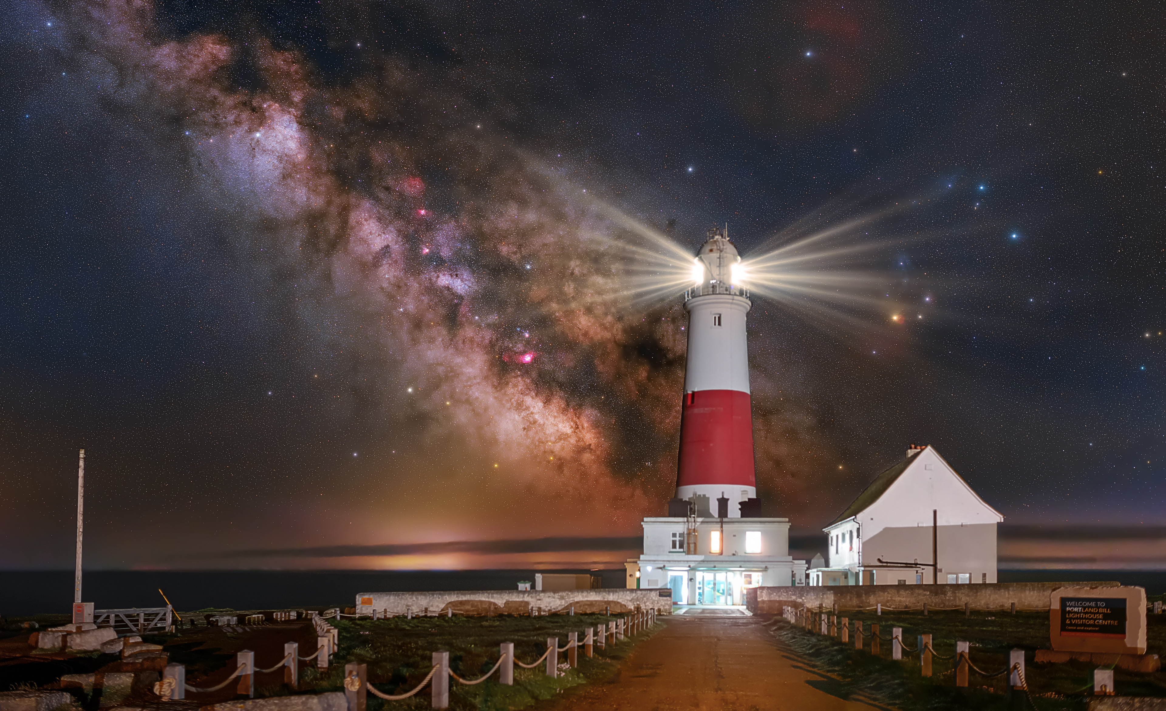 Milky-Way at Portland Bill lighthouse