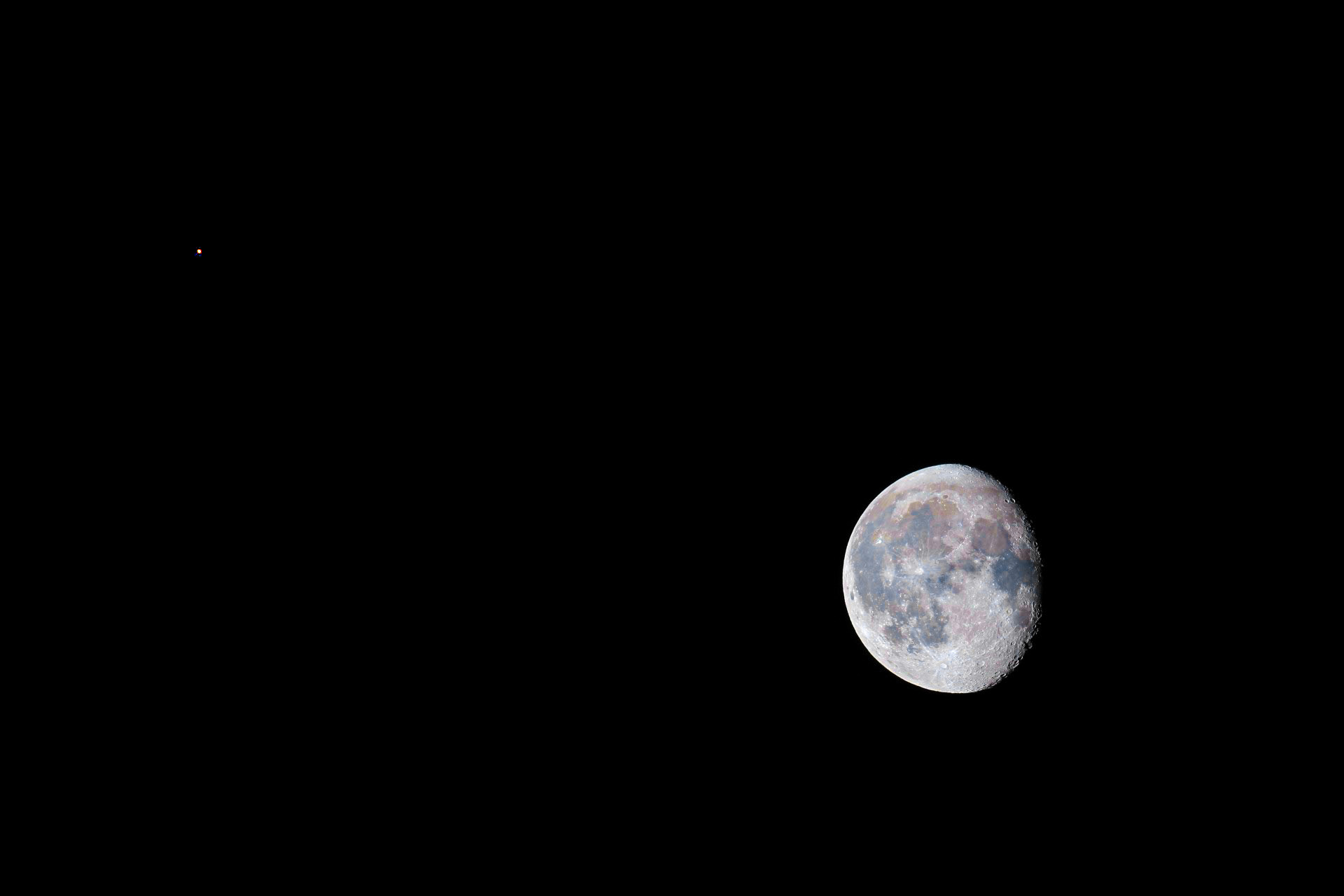 The Moon and Mars conjunction