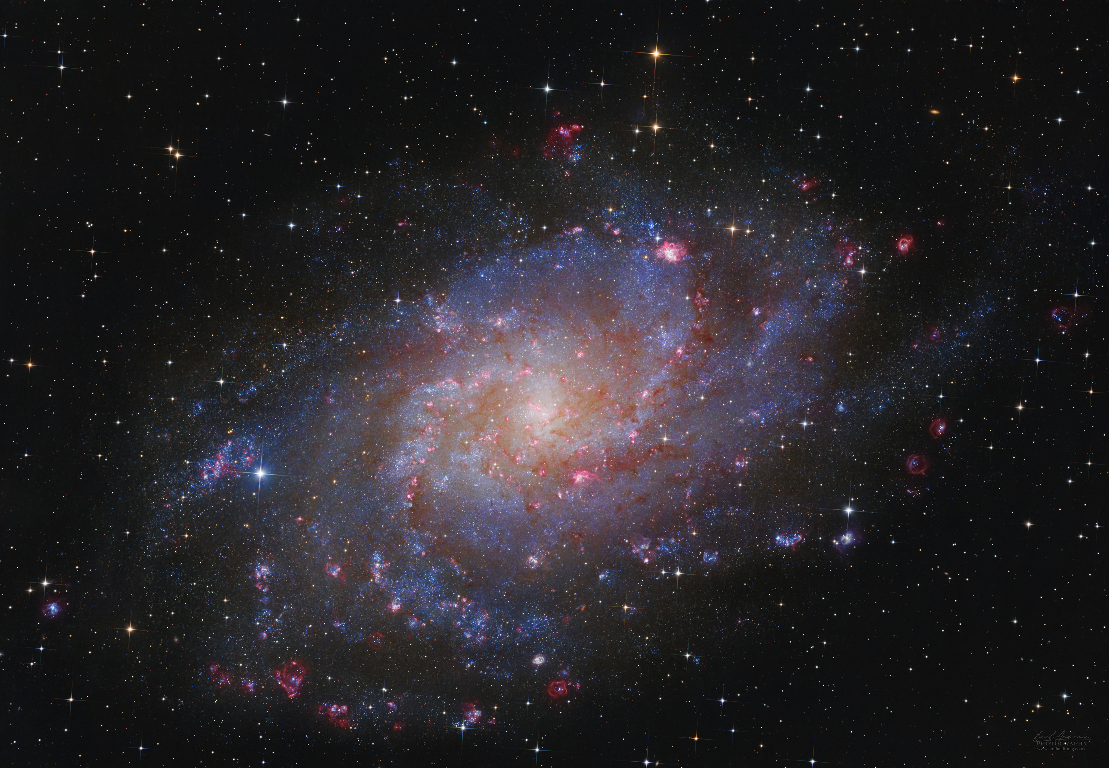Triangulum Galaxy in HOO-LRGB