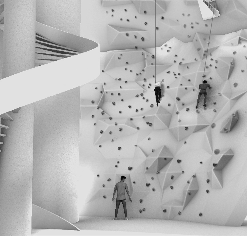 Innenperspektive - Kletterwand